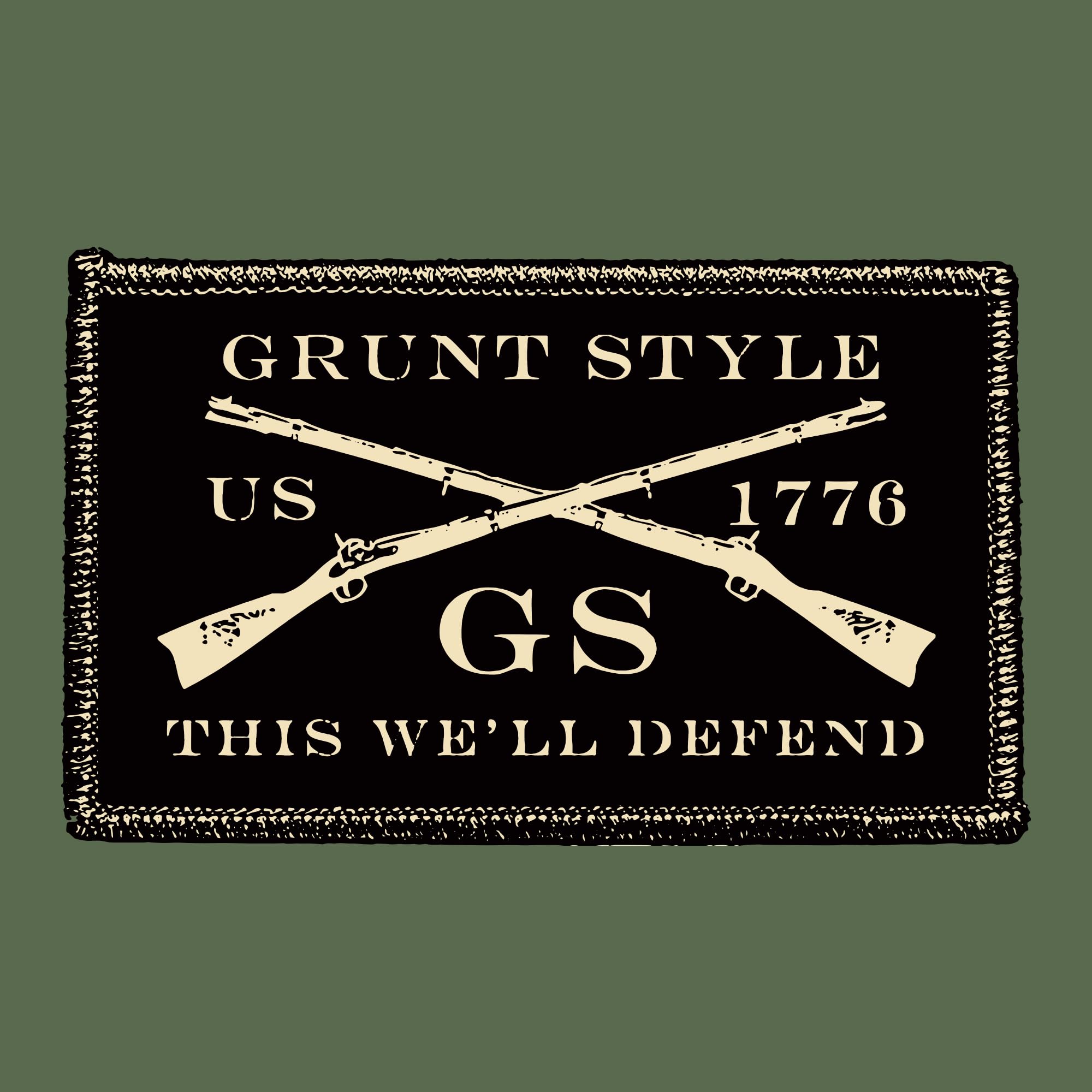 Grunt Style Name Tape Men's Pullover Hoodie - Military Inspired Casual Sweatshirt for Outdoor & Everyday Wear