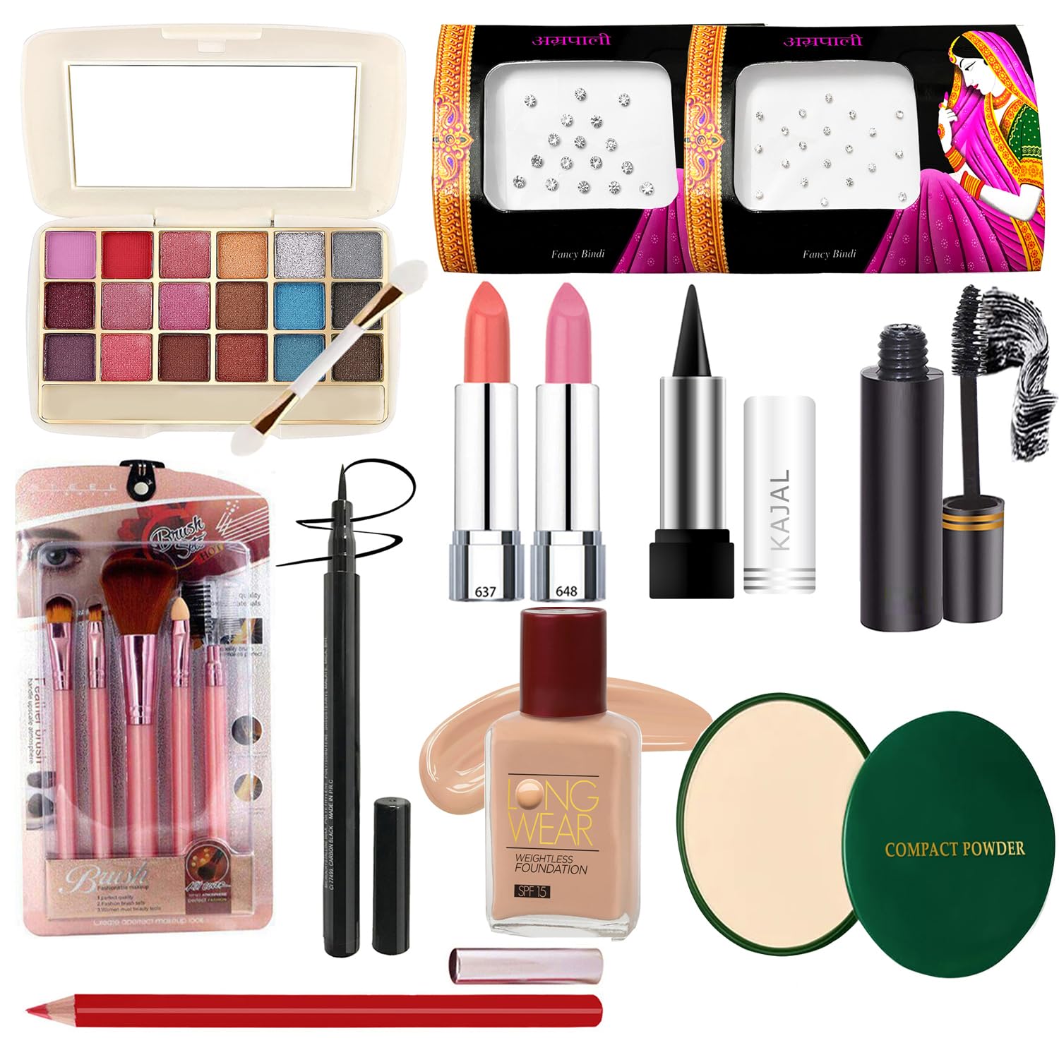 G4U Complete Makeup Kit for Women & Girls - Eyeshadow, Foundation, Lipstick, Compact, Mascara & More | Perfect Raksha Bandhan Gift Set (37-48 Pieces) | Great for Daily Use, Parties & Special Occasions