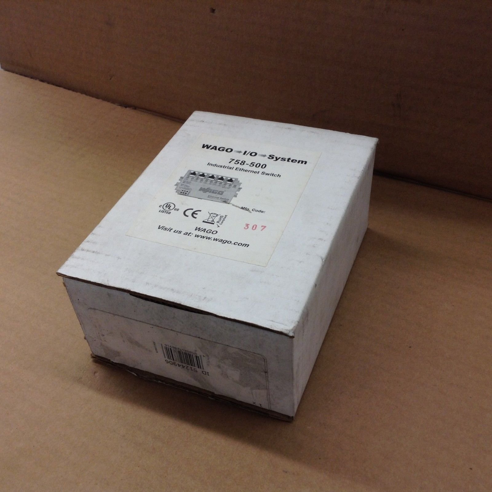 WAGO 758-500 5-Port Industrial Ethernet Switch 30VDC 70mA for Automation & I/O Systems - Perfect for Factory Control, PLC Networks, and Industrial IoT Applications