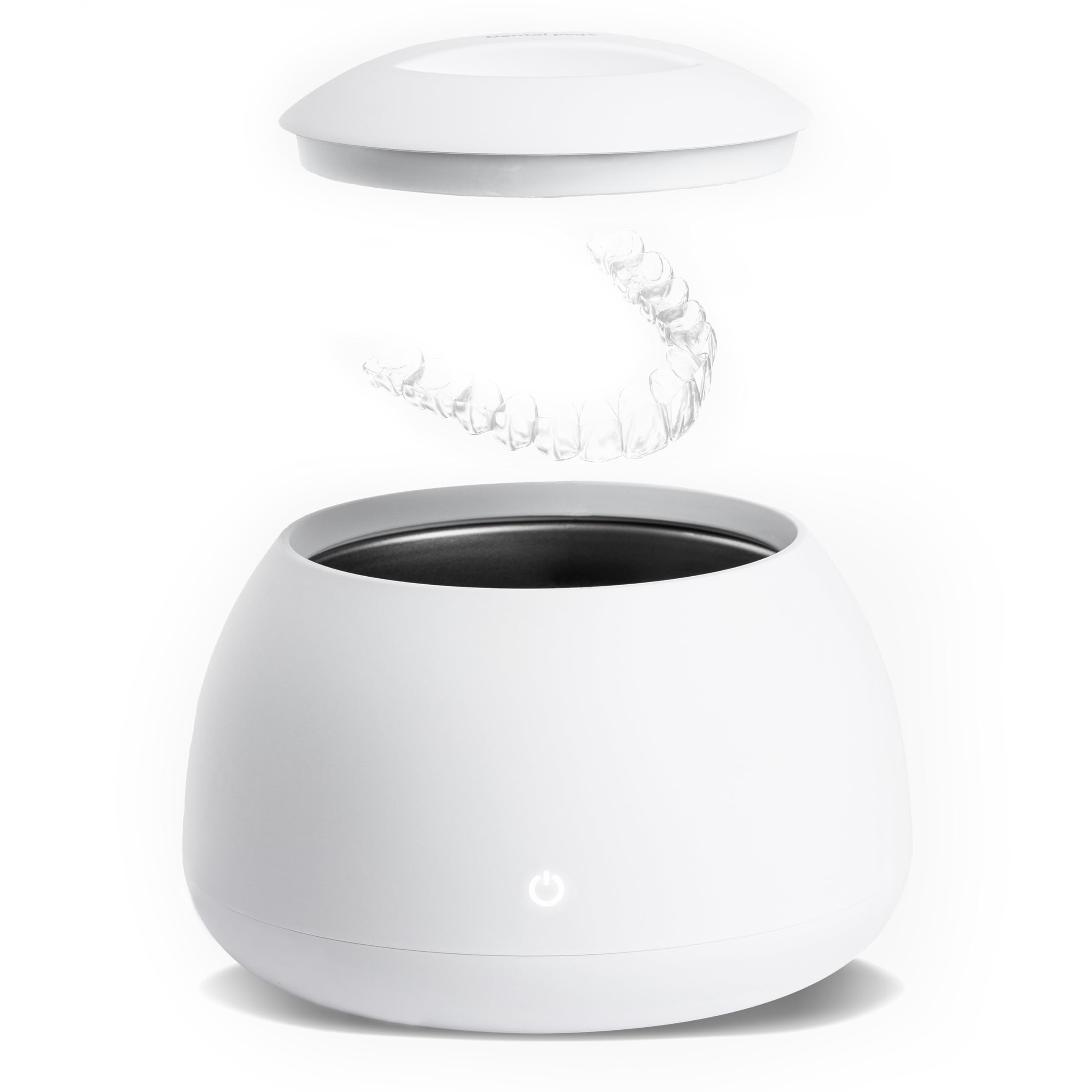 Zima Dental Pod Ultrasonic Cleaner for Retainers, Aligners, Night Guards & Dentures | Arctic White | FSA & HSA Eligible | Deep Cleaning for Oral Care | Perfect for Travel, Home & Office Use