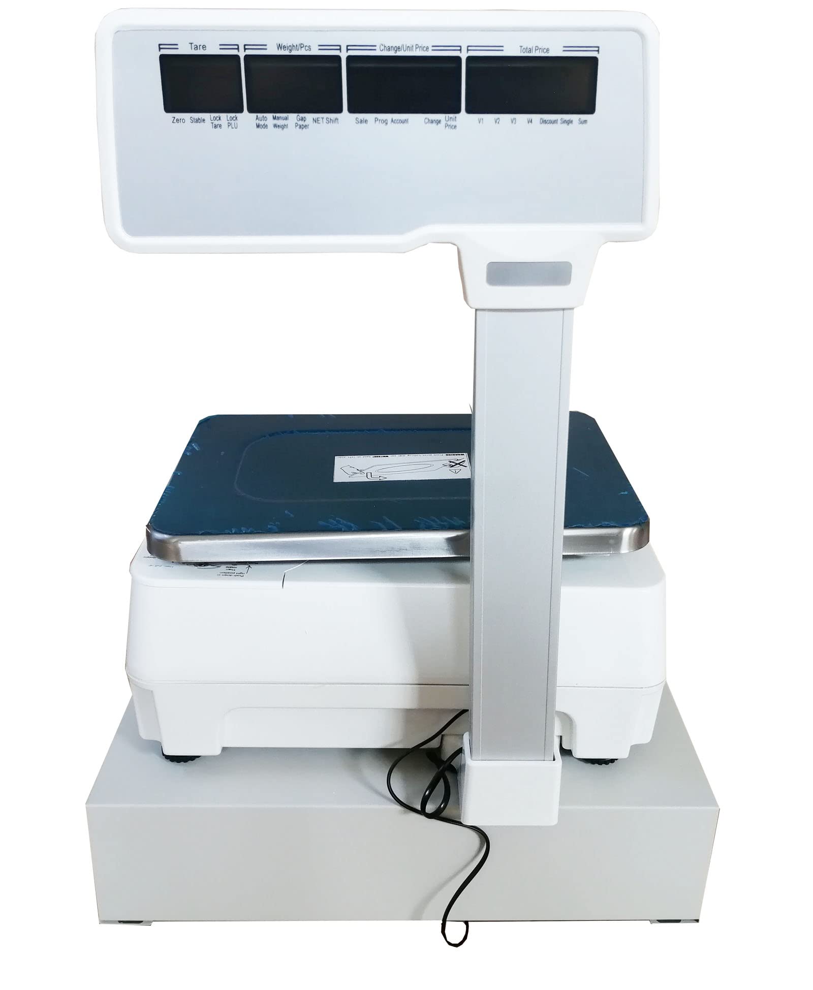 110V Digital Price Computing Scale with Thermal Printer - 66LB Capacity Electronic Scale for Supermarkets, Barcode Label Printing, Money Box & 400 Sheets Thermal Labels - Perfect for Retail, Grocery Stores & Inventory Management