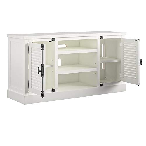 Beaumont Lane 65 Inch TV Stand Entertainment Center Console - Modern White TV Cabinet for Living Room, Bedroom & Home Theater