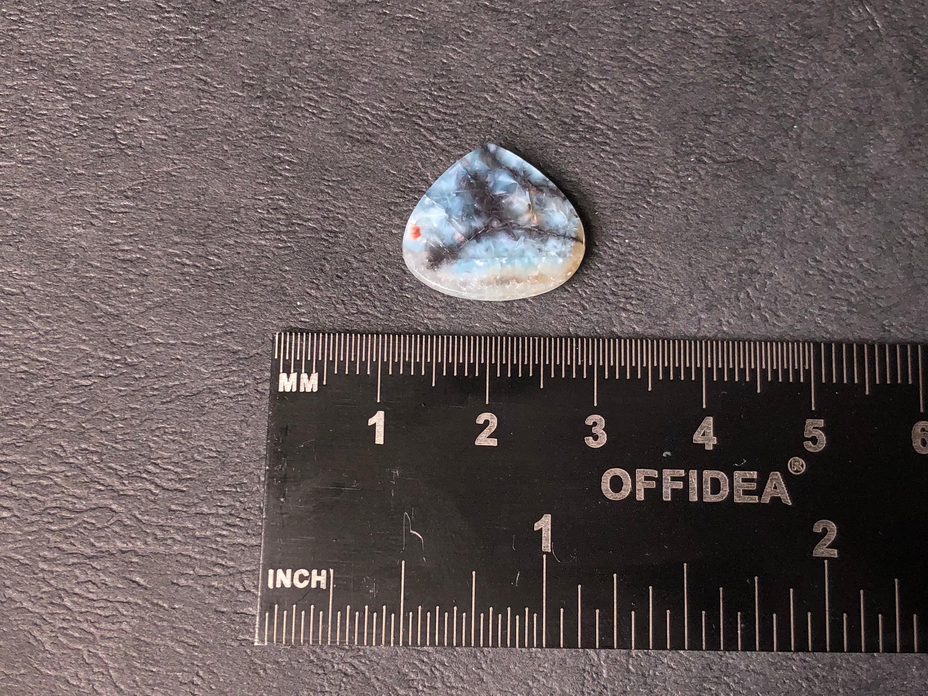 GILALITE Cabochon Gemstone - Medusa Paraiba Quartz with Black Streaks, Teardrop Shape for Jewelry Making (44025) | Perfect for Pendants, Earrings & DIY Craft Projects