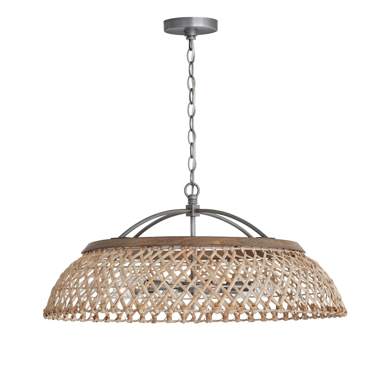 Capital Lighting Six Light Pendant - Modern Chandelier for Dining Room, Kitchen Island & Entryway | Adjustable Hanging Fixture with Clear Glass Shades