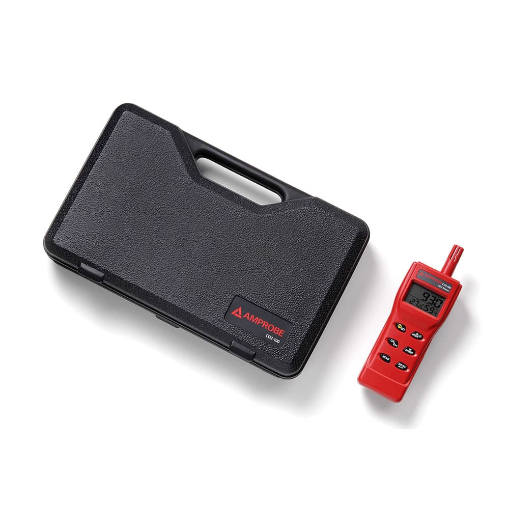 Amprobe 3475094 Portable CO2 Meter - Carbon Dioxide Detector with Temperature & Humidity Sensor, Triple Display for Indoor Air Quality Monitoring - Perfect for Home, Office, and Classroom Use