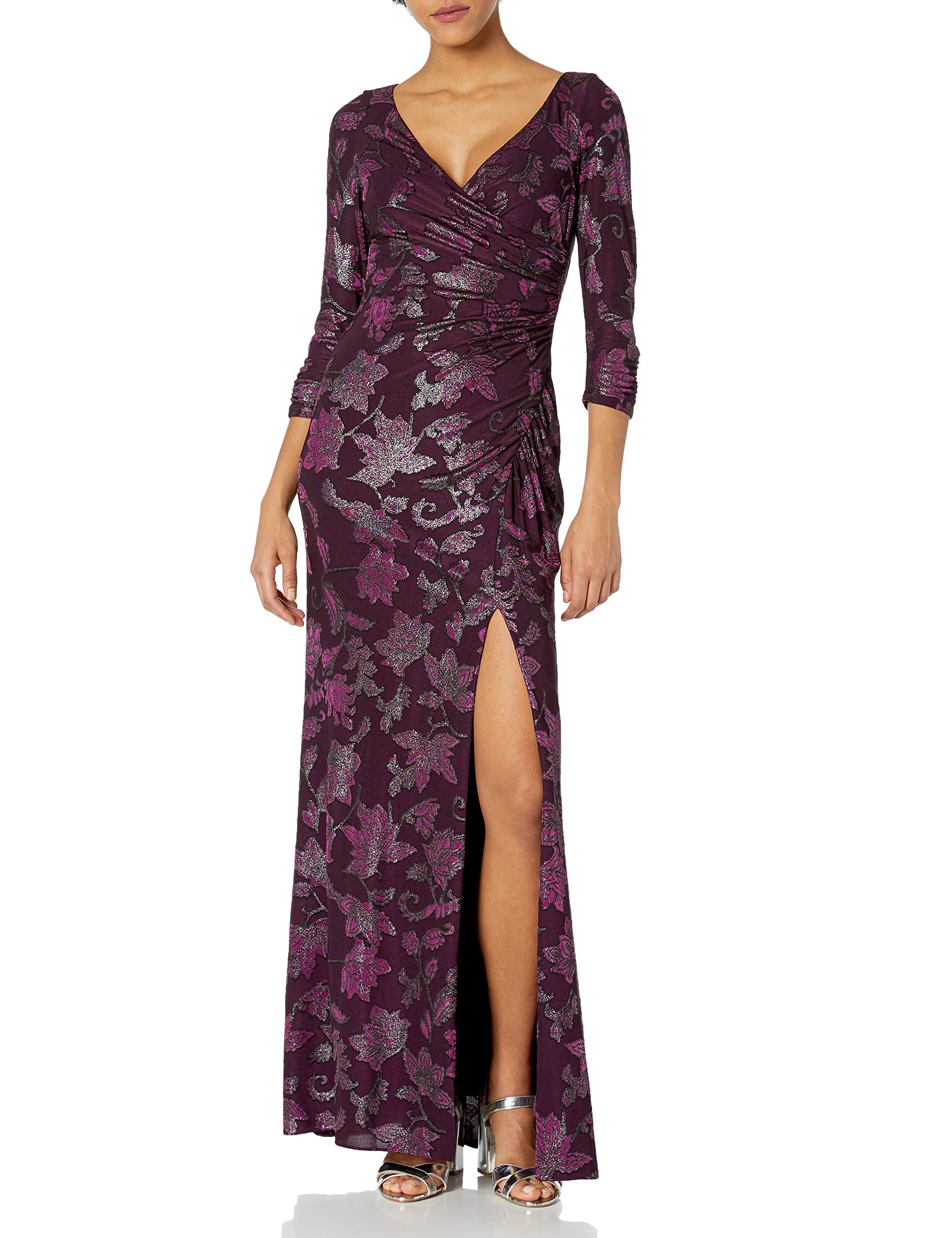 Adrianna Papell Women's Elegant Jersey Draped Gown - Formal Evening Dress for Prom, Wedding & Special Occasions