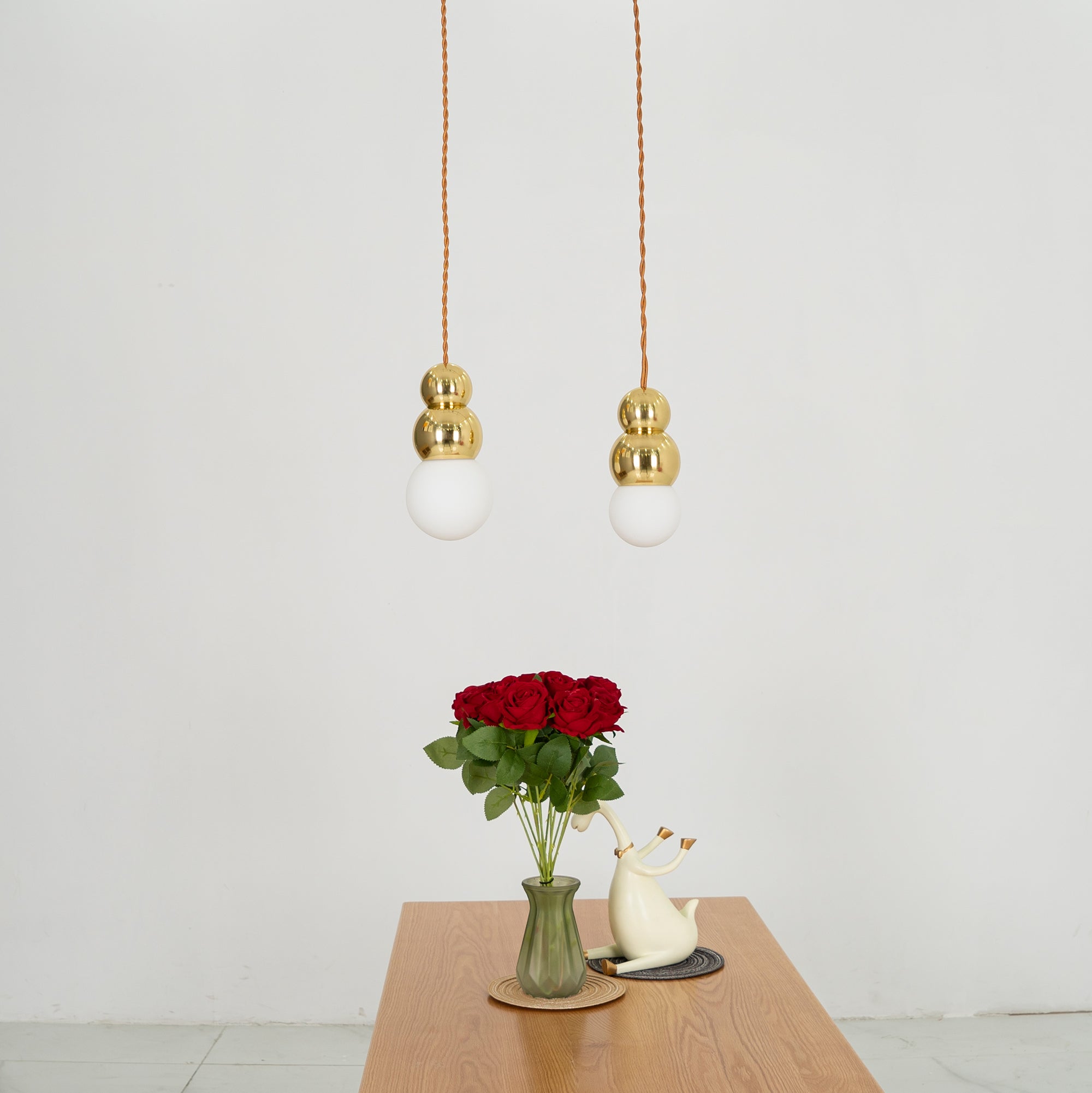 Modern LED Ball Light Pendant Lamp - Dimmable Hanging Light Fixture for Kitchen Island, Dining Room & Bedroom Decor