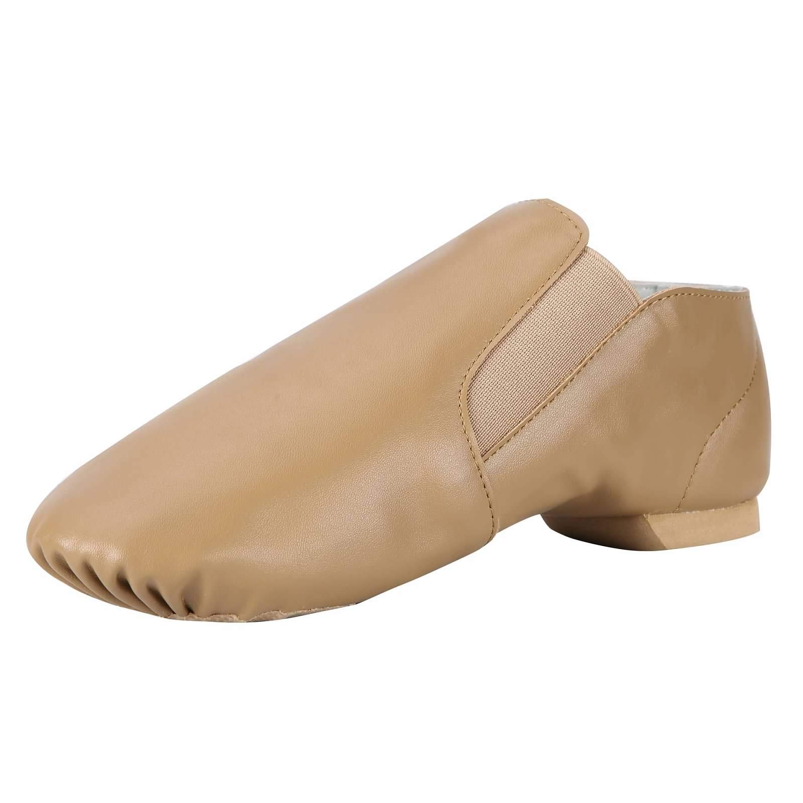 **Dynadans PU Leather Jazz Dance Shoes for Girls & Boys - Slip-On with Side Elastics - Toddler/Little Kid/Big Kid Sizes - Perfect for Dance Class, Performances & Practice**