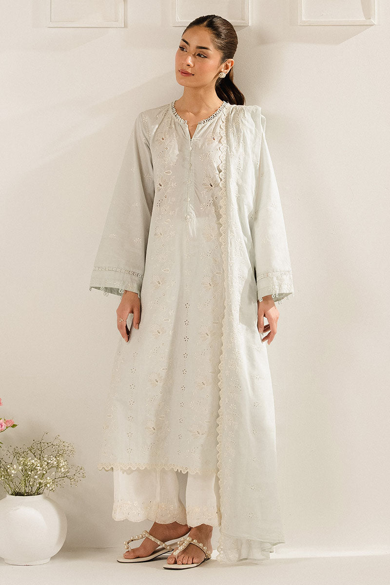 AZALEA 2-Piece Set (Embroidered Cotton Shirt & Dupatta Scarf) - Elegant Indian Ethnic Wear for Women, Perfect for Weddings, Festivals & Special Occasions