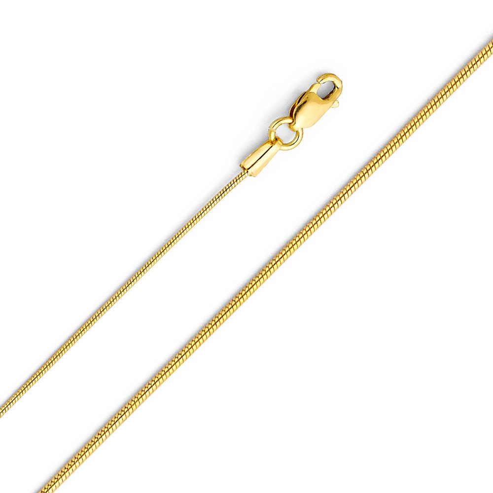 14K White Gold 0.7mm Round Snake Chain Necklace with Lobster Clasp - Elegant Layering Necklace for Women, Perfect for Everyday Wear, Gifts & Special Occasions