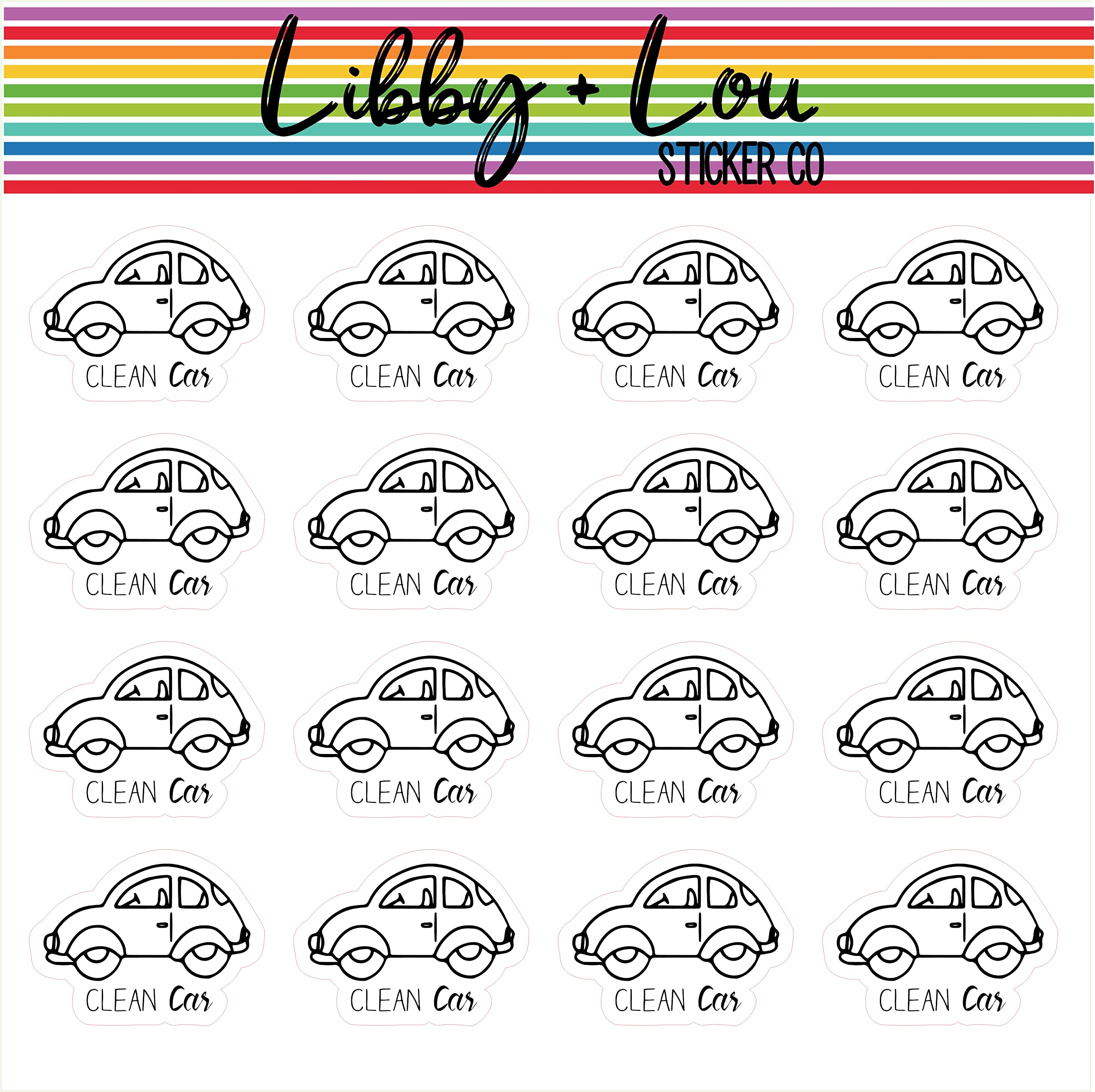 Clean Car Planner Sticker - Organize Your Ride | Libby & Lou Co