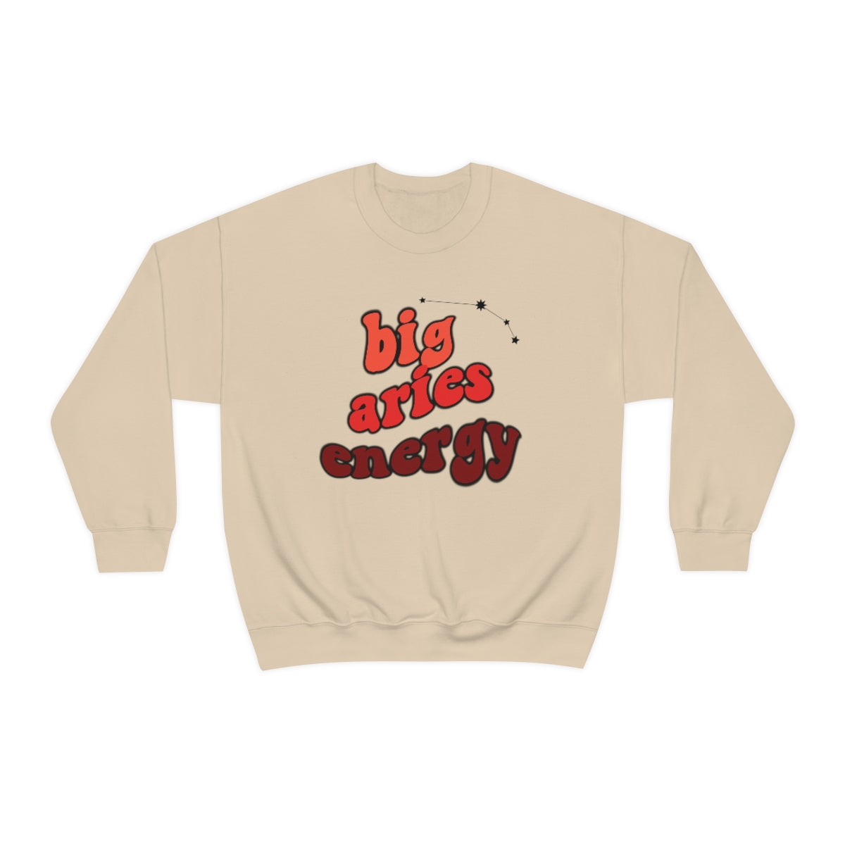 Aries Sweatshirt - Big Aries Energy Hoodie for Women & Men | Perfect Gift for Aries Birthday & Astrology Lovers | Cozy Zodiac Apparel for Casual Wear & Horoscope Enthusiasts