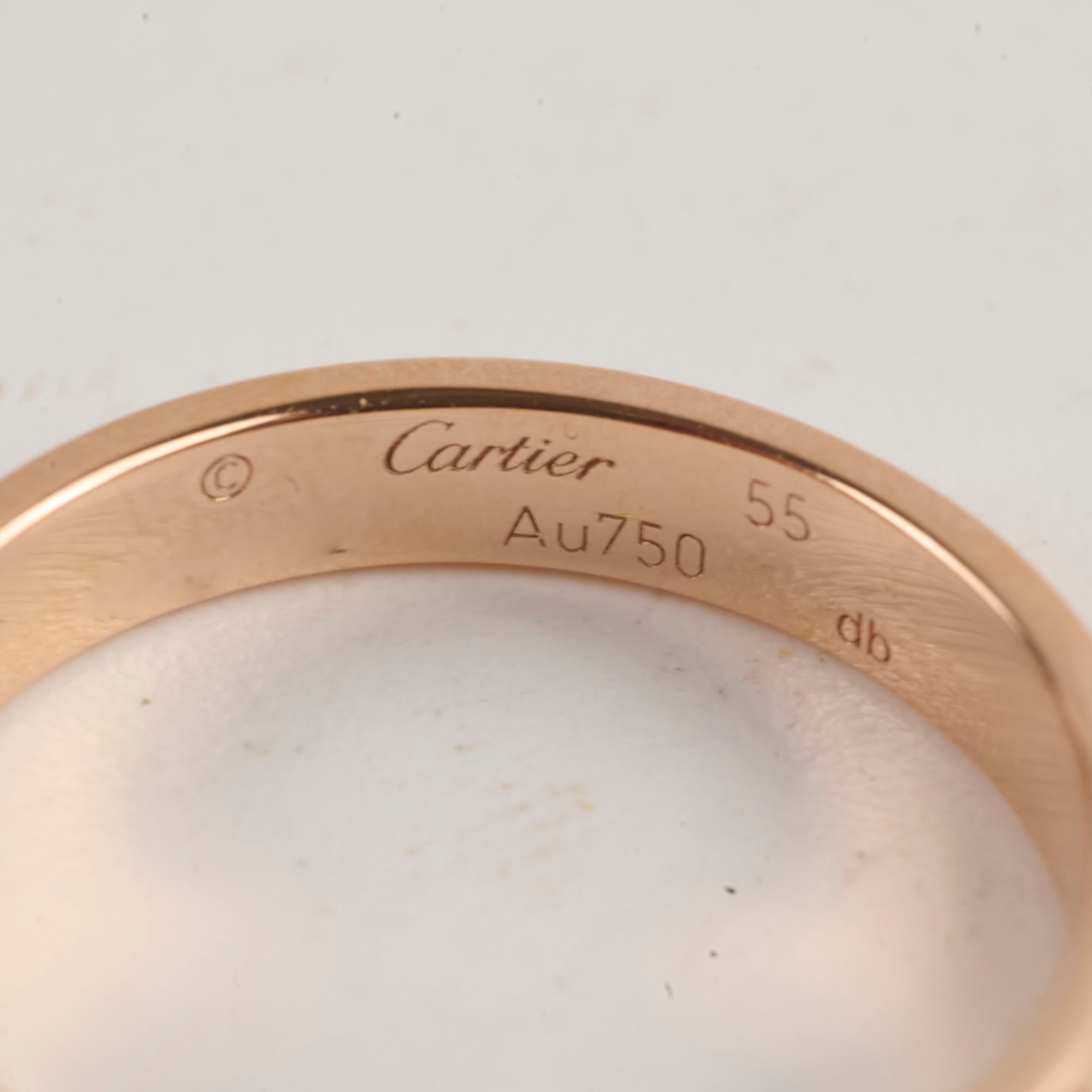 Cartier Love Wedding Band Ring - 18K Pink Gold Size 55 (US 7.25) for Women, Bridal Jewelry, Anniversary Gift, Luxury Wedding Ring for Engagements & Special Occasions