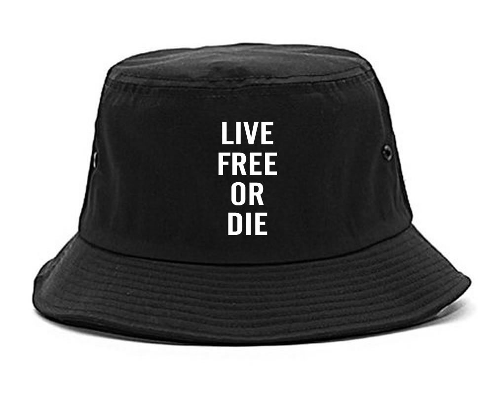 Kings Of NY Live Free Or Die Bucket Hat - Stylish Adjustable Cotton Baseball Cap for Men & Women - Perfect for Outdoor Activities, Beach, Hiking, and Street Fashion
