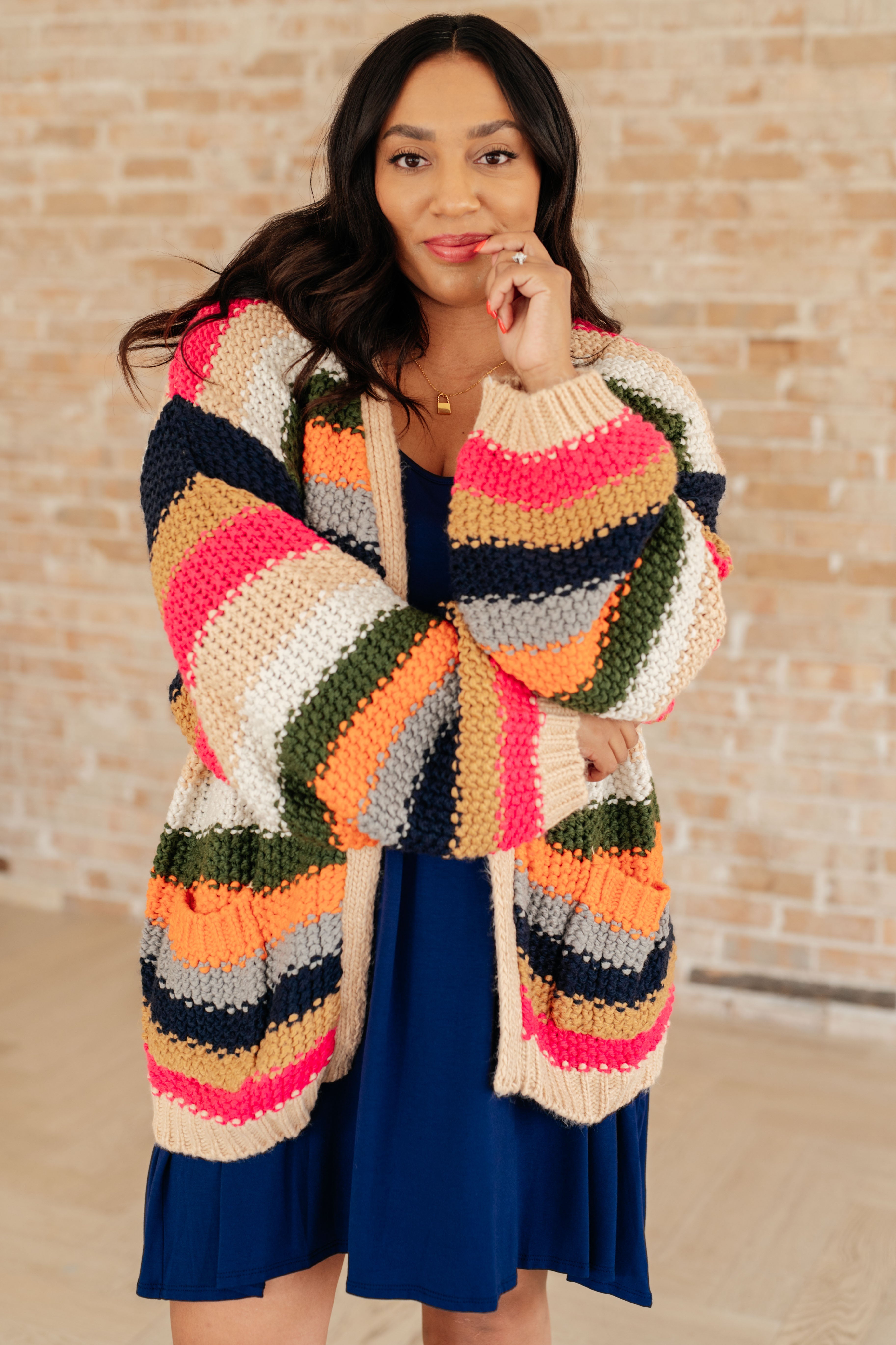 Life in Technicolor Knit Cardigan for Women - Soft & Stylish Open Front Sweater | Perfect for Fall, Winter & Cozy Outfits