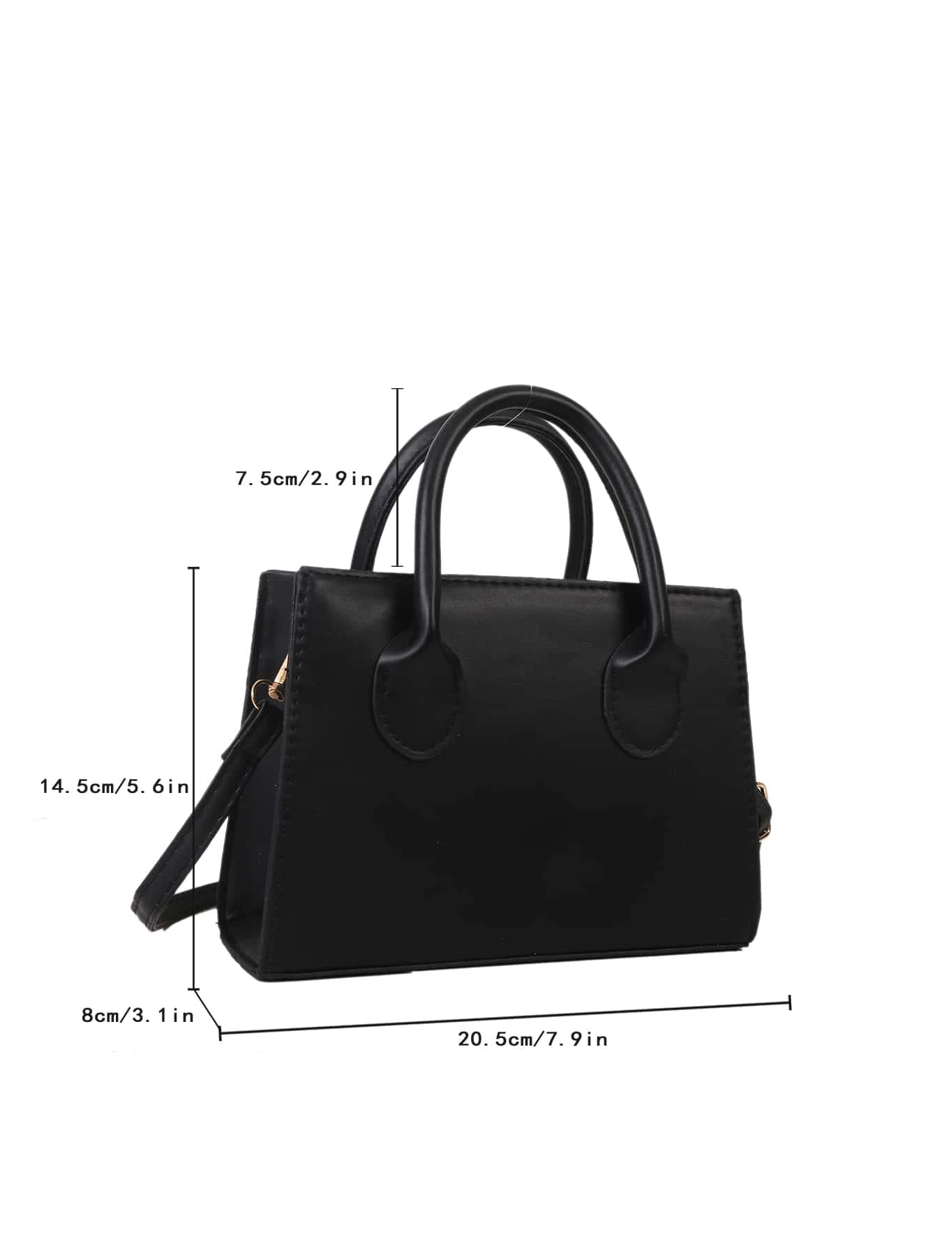 GORGLITTER Women's Small Crossbody Purse - Double Handle Satchel Shoulder Bag with Adjustable Strap, Square Handbag for Everyday Use | Perfect for Work, Travel & Shopping