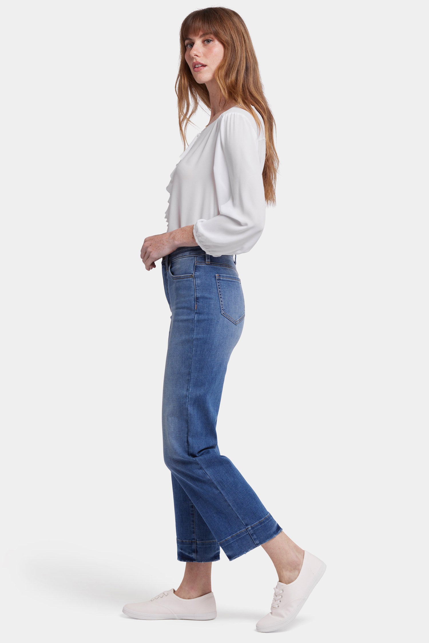 Bailey Relaxed Straight Ankle Jeans for Women - Comfortable Stretch Denim Pants with Bilbao Crest | Perfect for Casual Wear, Office & Everyday Outfits