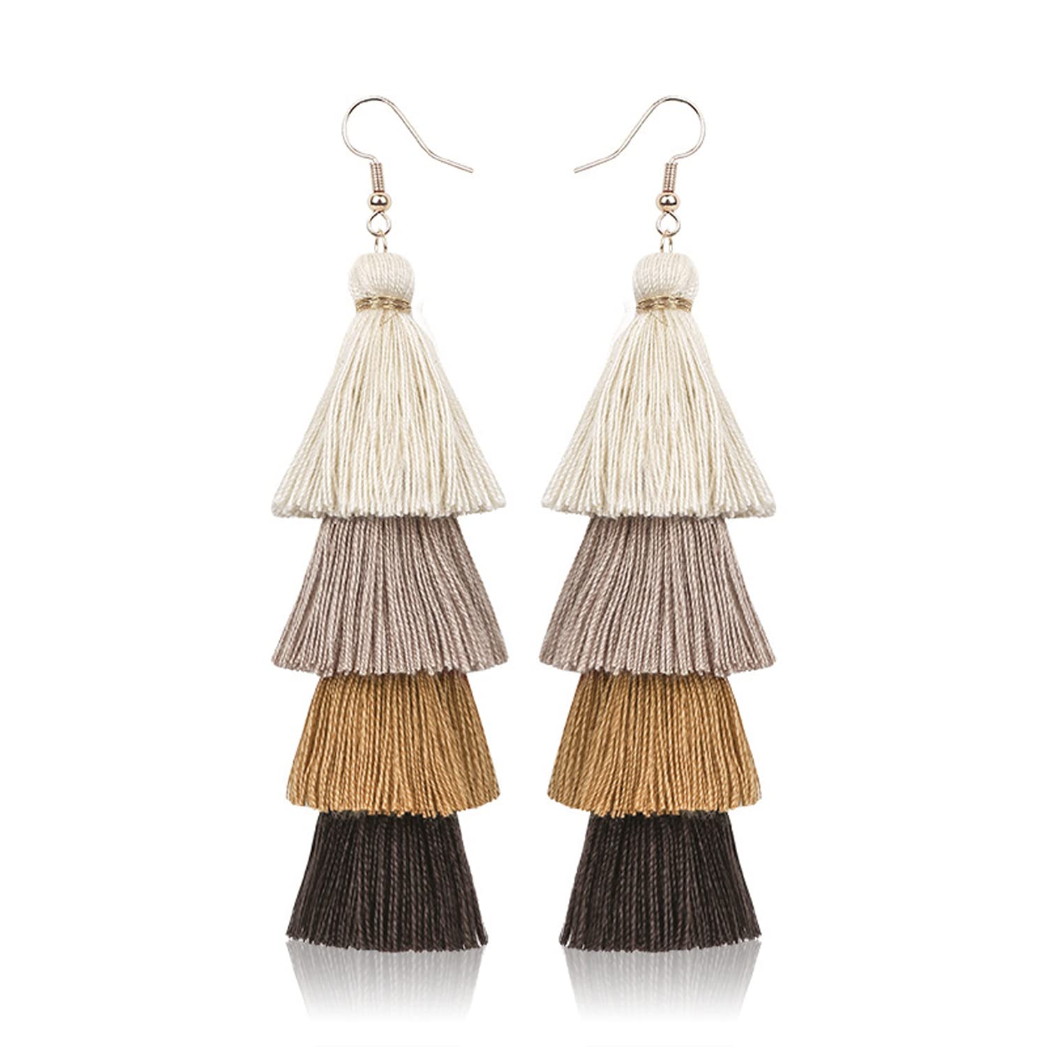 Handmade Tassel Earrings for Women - Retro Bohemian Ethnic Style Long Dangle Earrings - Unique Jewelry Gift for Her - Perfect for Festivals, Parties & Boho Fashion Outfits