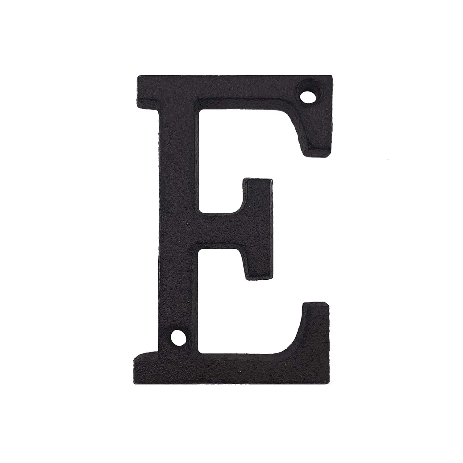 3 Inch Solid Cast Iron House Numbers - Durable Outdoor Address Plaque for Mailbox, Front Door & Home Decor (Letter E) - Perfect for Curb Appeal & Package Delivery