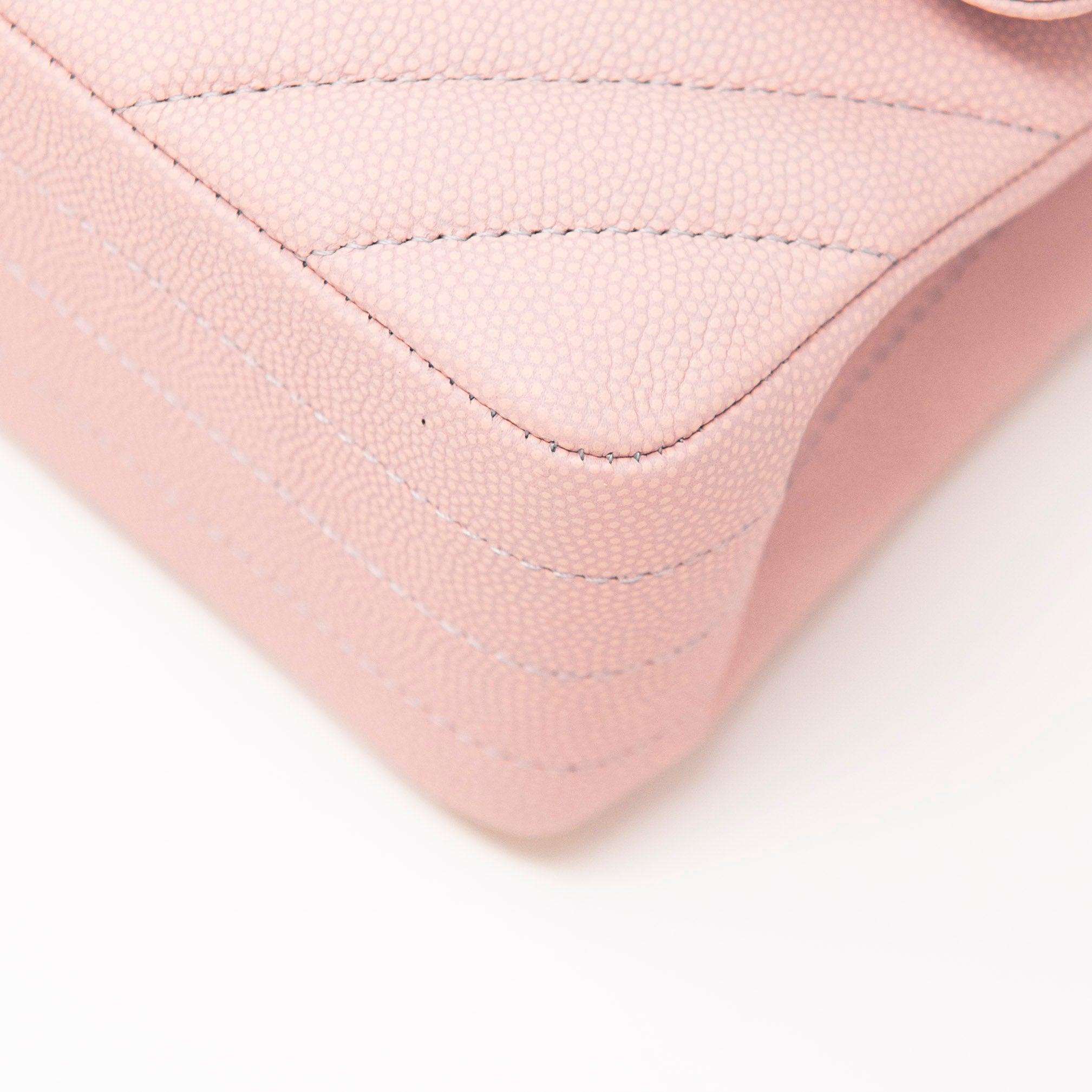 Chanel Pink Chevron Medium Classic Flap Bag - Luxury Quilted Leather Crossbody Purse for Women | Perfect for Date Night, Parties & Special Occasions