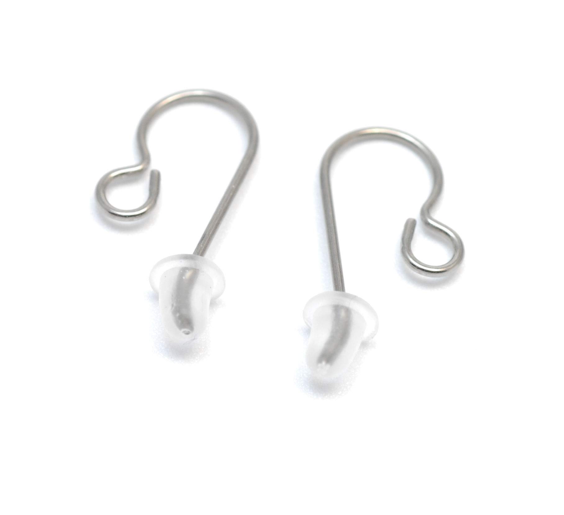 10 Hypoallergenic Titanium Earring Hooks for Sensitive Ears - Lightweight & Durable Piercing Jewelry Supplies for Daily Wear, Gifts & Professional Use