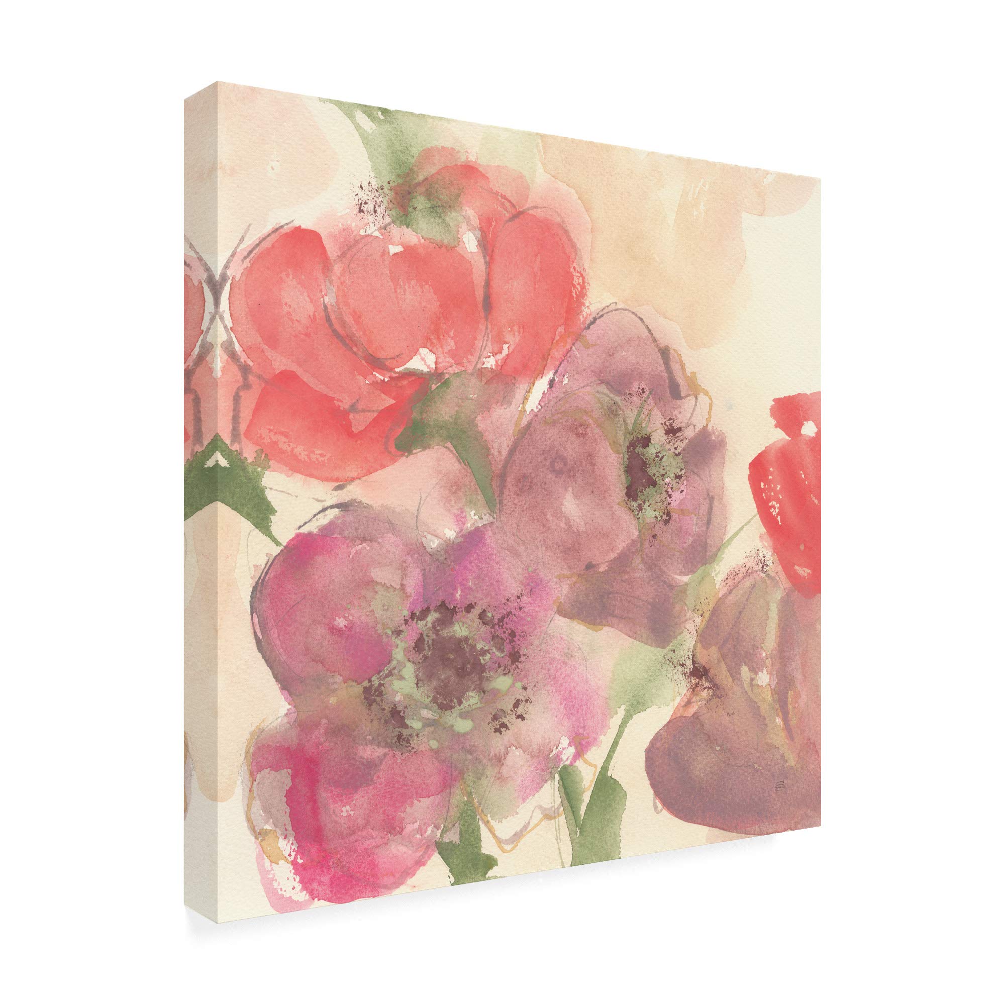 Chris Paschke Coral Blooms II Framed Wall Art Print - 18x18 Inches - Modern Home & Office Decor - Perfect for Living Room, Bedroom or Gift