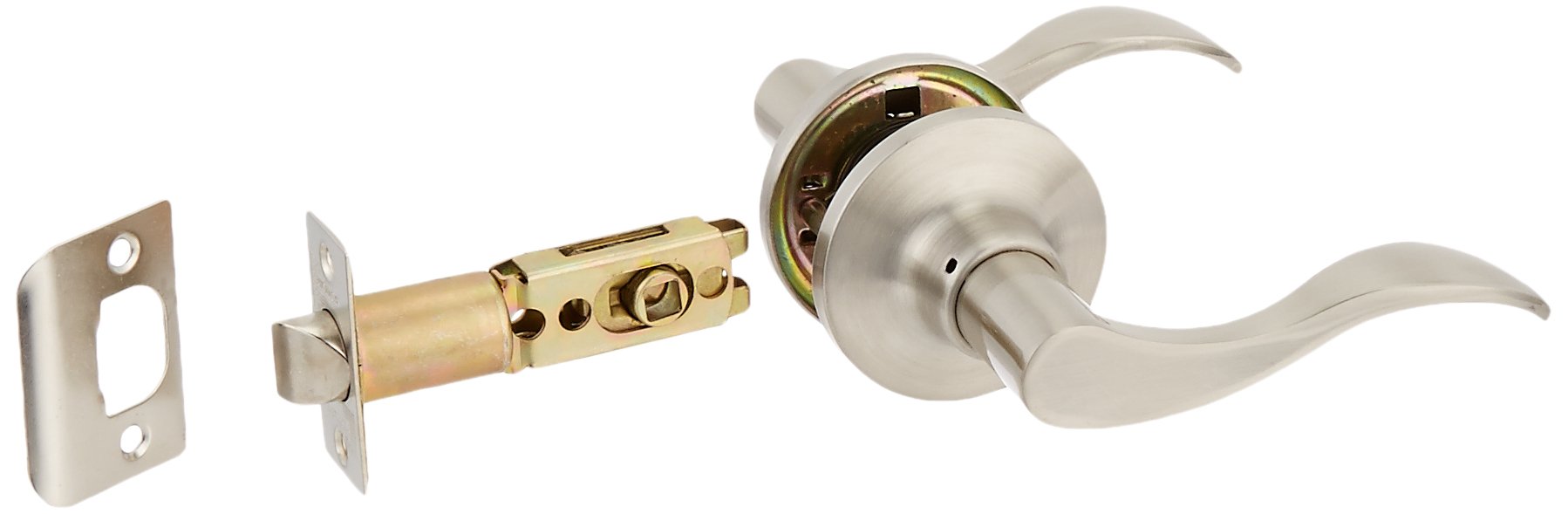 CON-PRE-SN-PS Prelude Passage Lock - Satin Nickel Hall & Closet Door Handle - Durable Interior Door Knob for Bedrooms, Bathrooms & Office Spaces