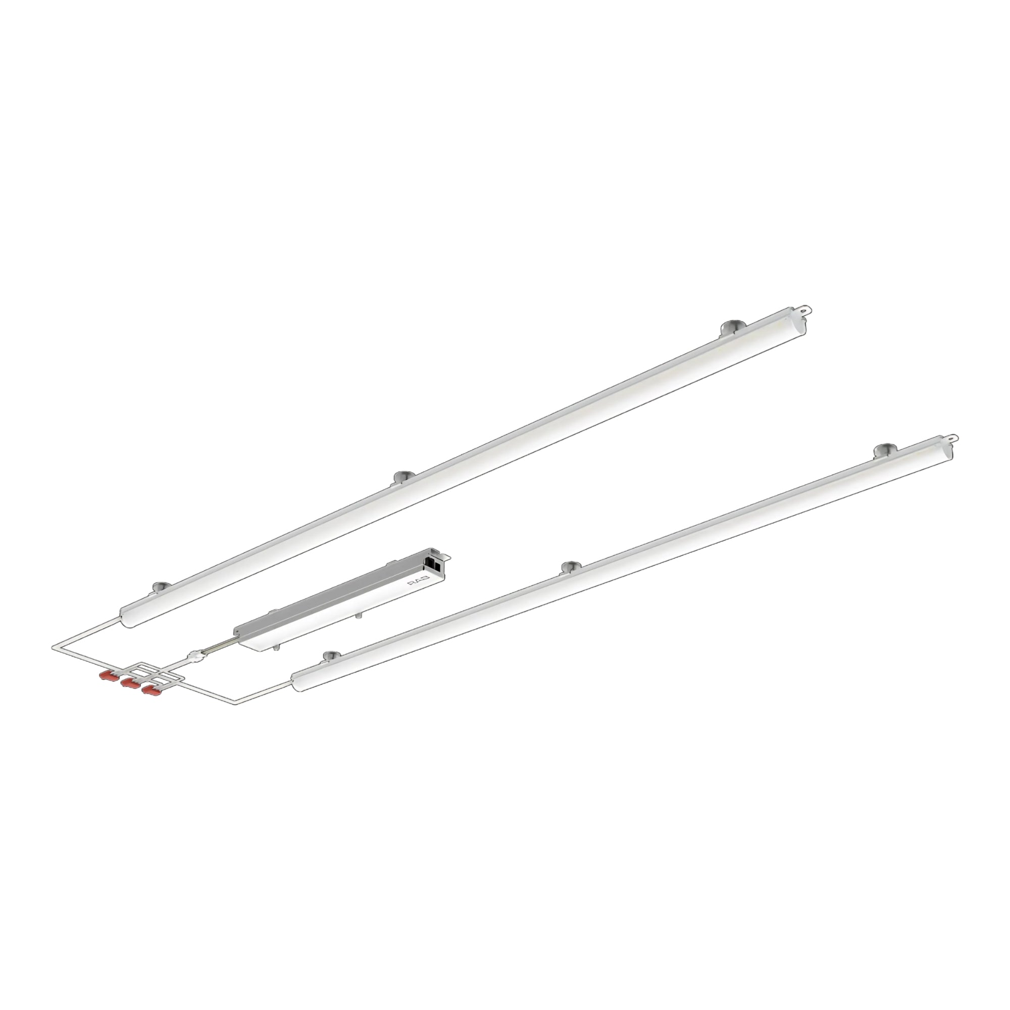 2x3ft LED Magnetic Retrofit Kit - 6000 Lumens, 45W, Adjustable CCT (3000K-5000K), Frosted Lens, 120-277V - Perfect for Office, Warehouse, and Retail Lighting