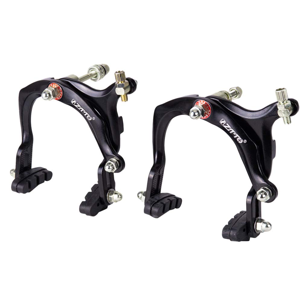 BESPORTBLE Kids Bike Brake Set - 1 Pair Road Bicycle Side Brake Caliper with C-Clip & Brake Shoes - Compatible with Children's Bicycles (Black) - Perfect for Safe Cycling, Commuting & Outdoor Family Rides