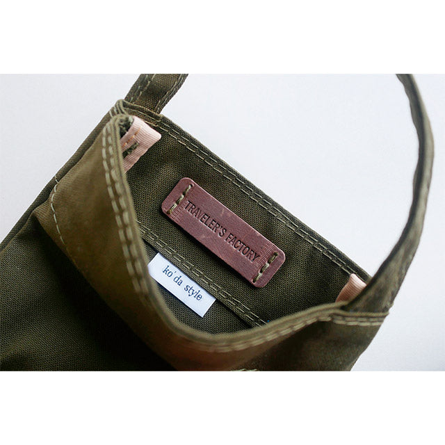 TRAVELER'S COMPANY x KO'DA Style Troll Bag - Medium Size Olive Green Crossbody Bag for Travel, Work & Everyday Use