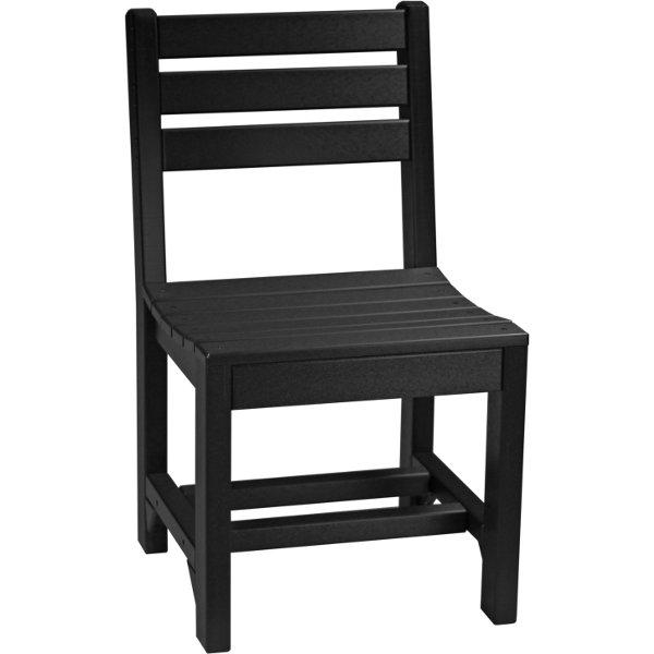 Island Side Chair - Modern Wicker Patio Dining Chair for Outdoor, Garden, Poolside & Porch Use - Lightweight & Durable Rattan Furniture for Backyard, Deck & Balcony