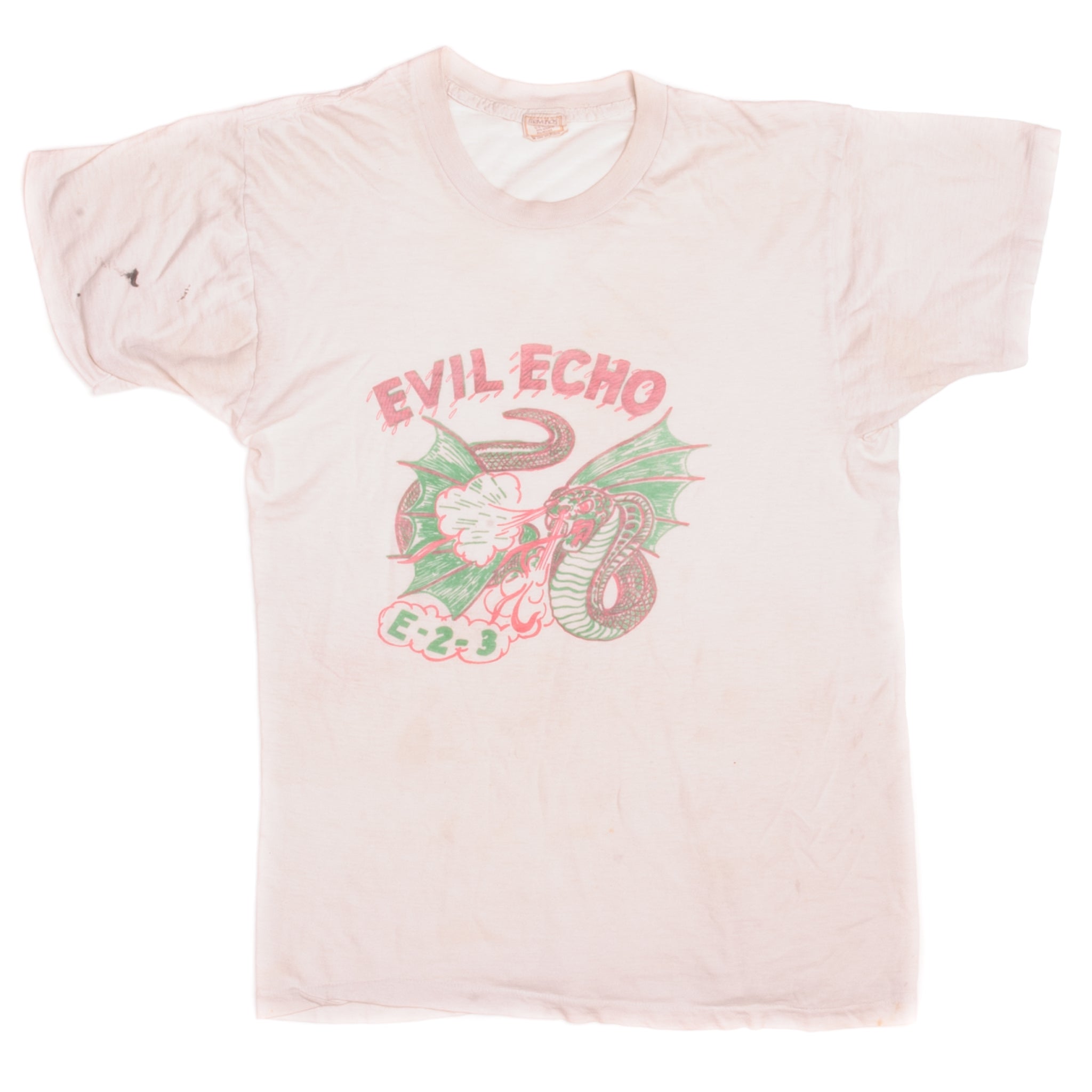 Vintage Evil Echo Submarine USS E-2-3 Graphic Tee Shirt - Small, Made in USA, 1960s 1970s Retro Navy Military Style - Perfect for Vintage Lovers & Military History Enthusiasts