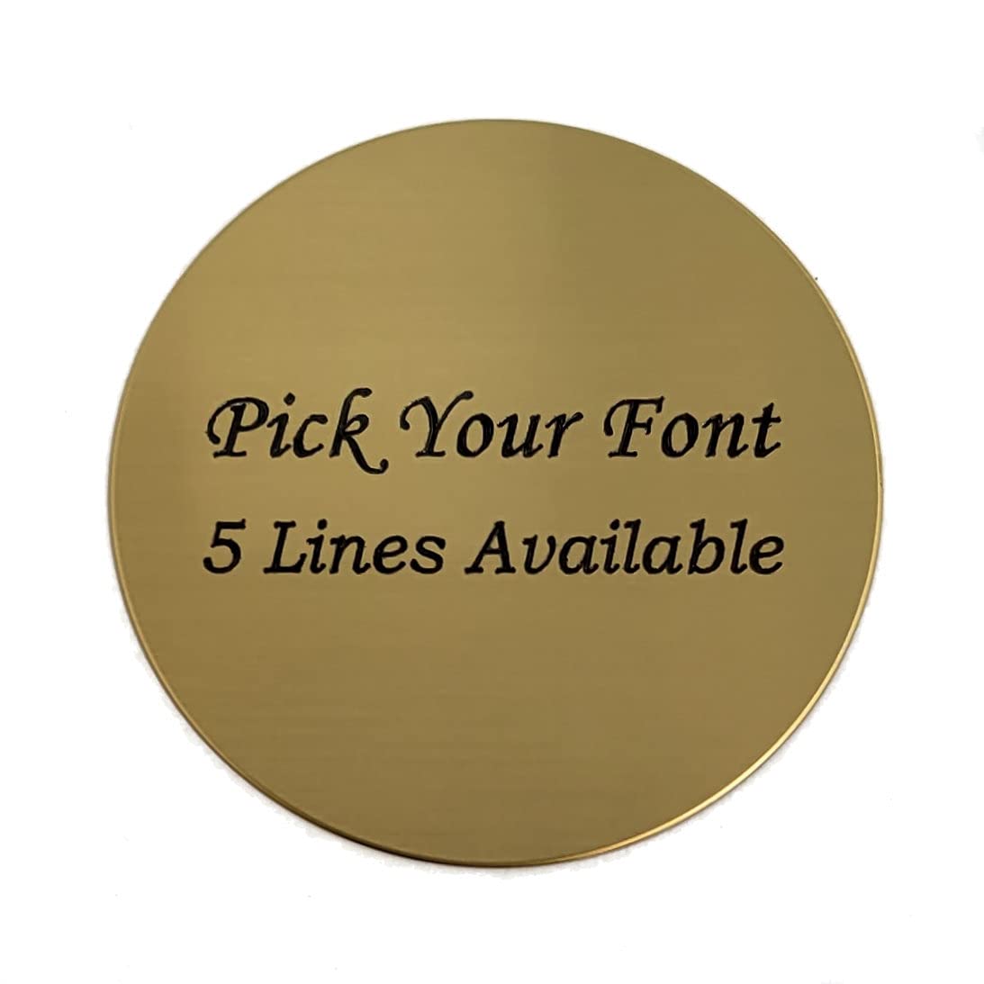 Stanley London Custom Engraved 2-inch Round Plaque - Personalized Name Plate, Art Tag, Trophy Award & Urn Label - Perfect for Memorials, Office Recognition & Home Decor