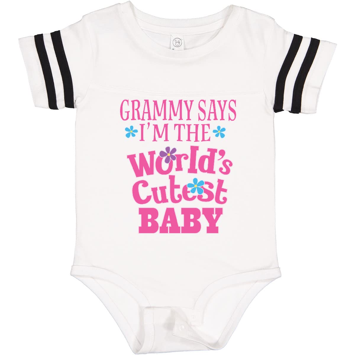 Inktastic Grammy Worlds Cutest Baby Bodysuit - Soft Cotton Infant Onesie for Newborns & Toddlers - Perfect for Family Photos, Baby Showers & Everyday Wear