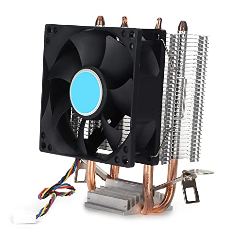 8cm CPU Cooler Fan - 4 PIN 3W 2000 RPM High-Speed Cooling with Pure Copper Heat Pipes & RGB Lighting | Ultra Quiet Heat Sink Radiator for Desktop PC | Perfect for Gaming Rigs & Workstations