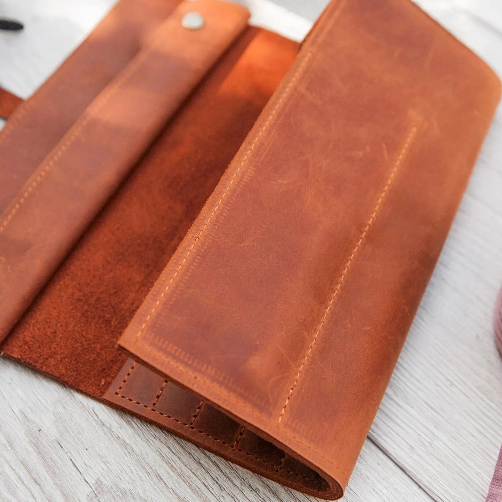 Premium Knitting Needle Roll Case - Durable Fabric Organizer for Circular & Straight Needles - Perfect for Travel, Storage & Knitting Projects (Gifts for Knitters)