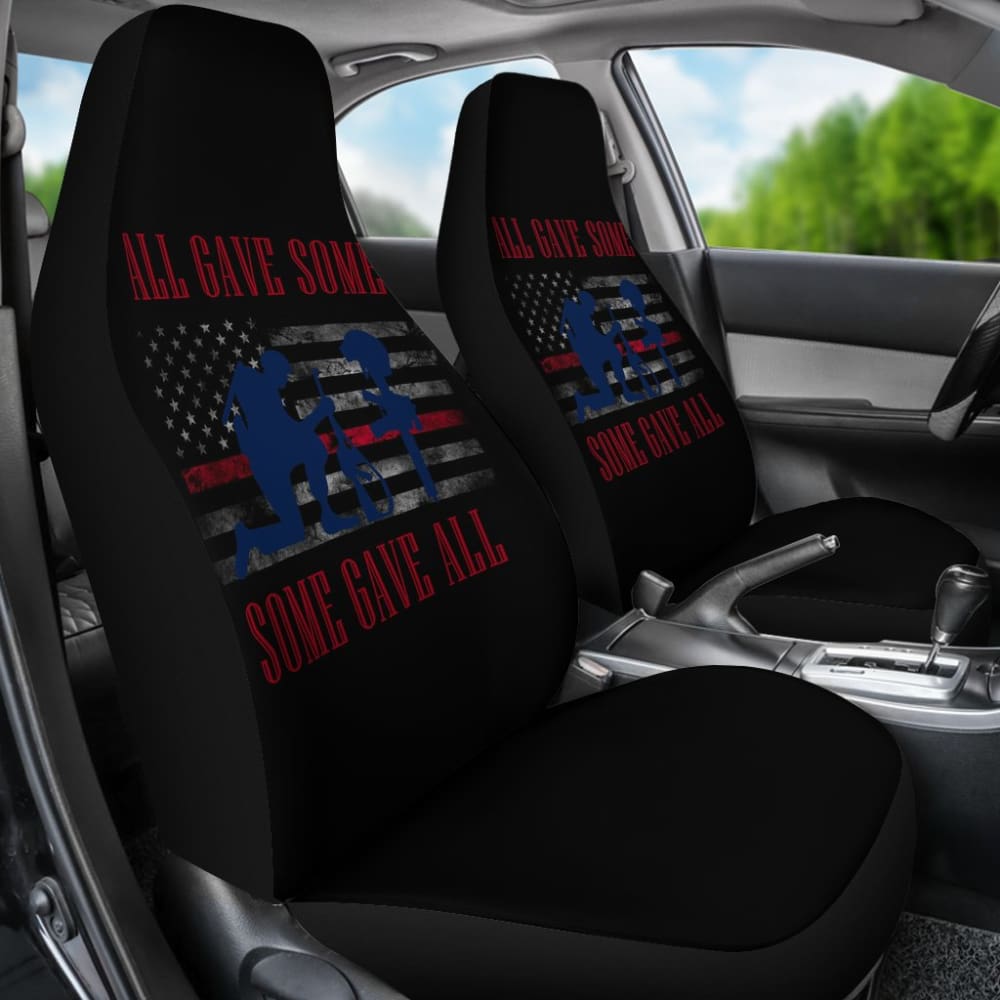 Patriotic Angel Soldier Car Seat Covers - Military Tribute Design for Jeep, Truck & SUV - Durable & Comfortable for Daily Commute & Road Trips