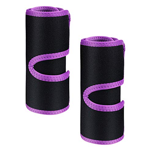 Arm Fat Burning Trimmer & Sweat Sauna Sleeve for Men & Women - Yoga, Running, Fitness Compression Band to Increase Sweating & Circulation - Slimming Workout Arm Bands for Exercise & Weight Loss (Purple) - Perfect for Gym, Home Workouts & Sports Activities