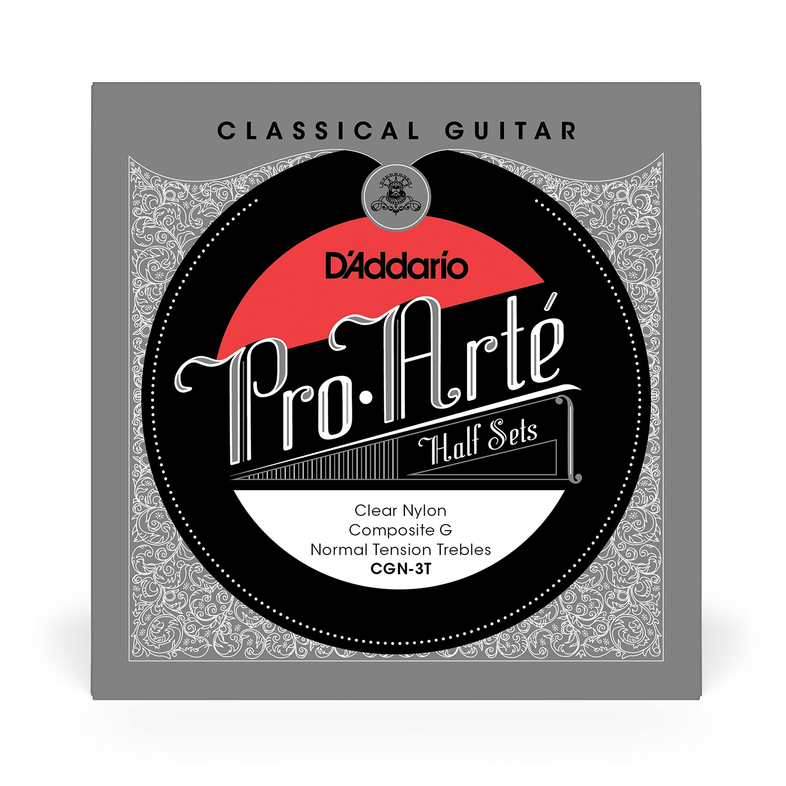 D'Addario CGN-3T Nylon Classical Guitar Strings - Medium Tension for Warm Tone & Smooth Playability | Perfect for Classical, Flamenco & Fingerstyle Guitarists