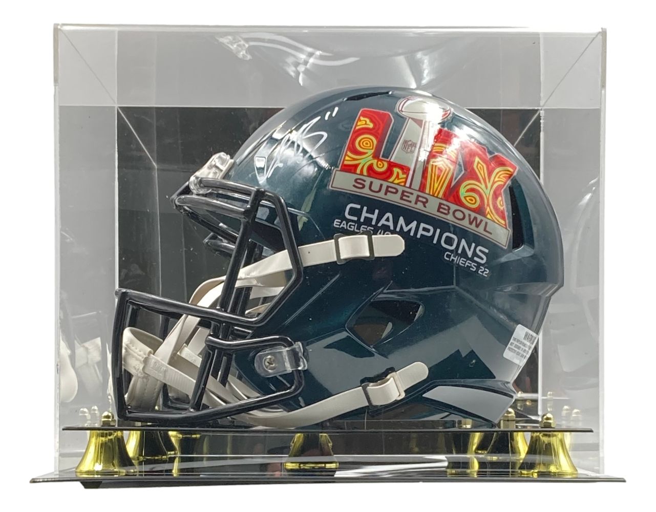 AJ Brown Signed Philadelphia Eagles Super Bowl 59 Replica Speed Football Helmet with Display Case - Perfect for Collectors, Eagles Fans & Sports Memorabilia Displays