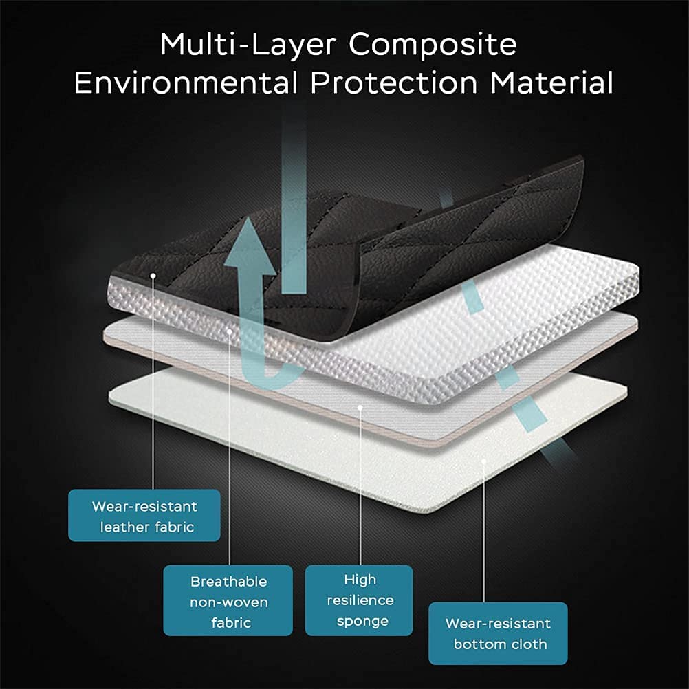 Premium PU Leather Front Seat Covers for Cars - Luxury, Comfortable & Stylish (Black & Blue) | Perfect for Daily Commute, Road Trips & Car Protection
