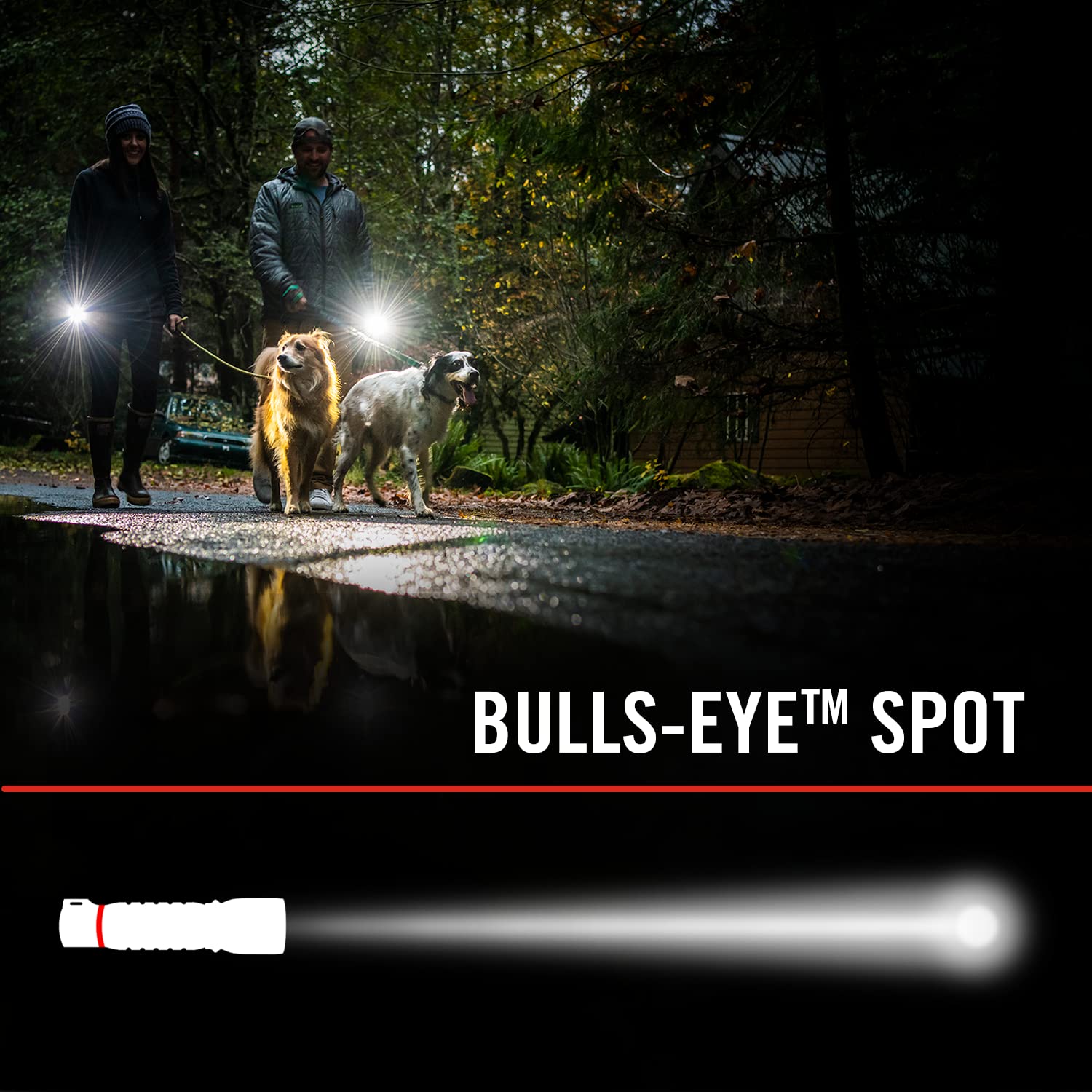 Coast® G26 415 Lumen Bulls-Eye™ Spot Beam LED Flashlight with Batteries Included - Black | High-Power Tactical Flashlight for Camping, Hiking, Emergency & Outdoor Adventures
