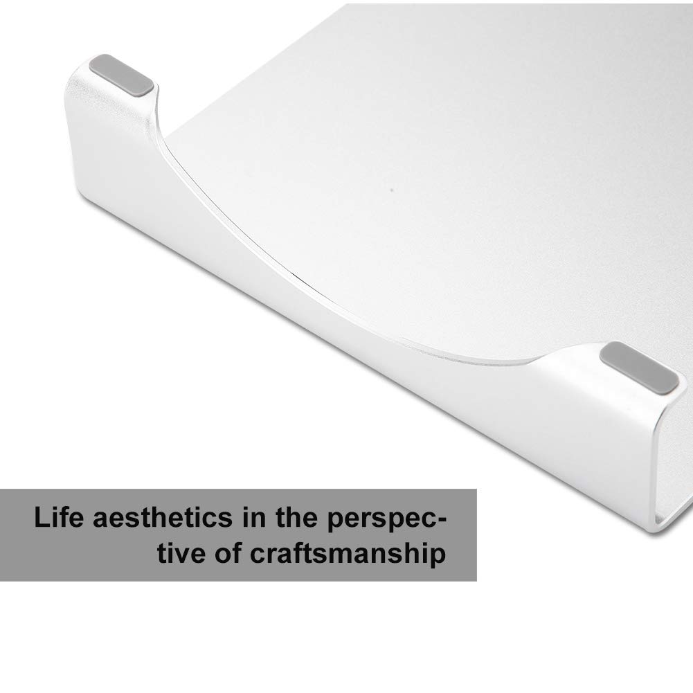 Premium Aluminum Alloy Laptop Stand Riser - Adjustable 5cm Height Silver Computer Monitor Shelf for Desk Organization | Perfect for Home Office, Gaming Setup & Workspace Ergonomics