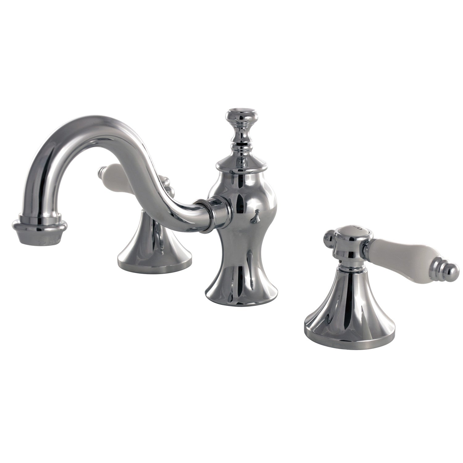 Bel Air KC7161BPL 3-Hole Widespread Bathroom Faucet with Brass Pop-Up Drain - Polished Chrome Finish for Vanity Sink - Perfect for Modern Home & Hotel Bathroom Renovation