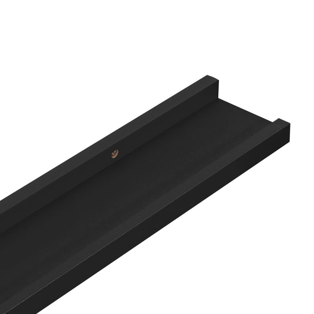 SKM 4-Pack Black Wall Shelves - 23.6