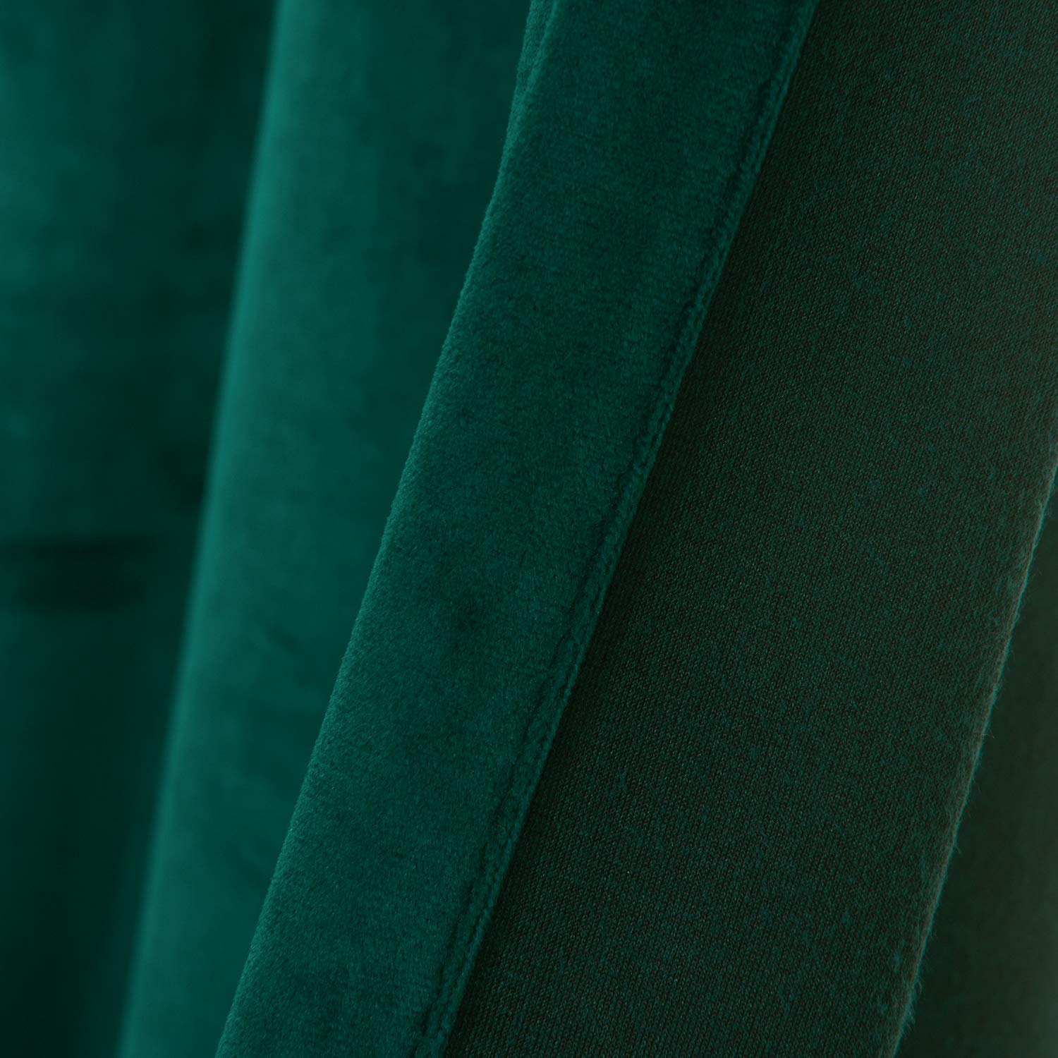 Roslynwood Teal Green Velvet Blackout Curtains - Thermal Insulated Grommet Window Drapes for Living Room & Bedroom (2 Panels, 52x84 Inches) - Perfect for Light Control, Privacy & Energy Efficiency in Home Decor