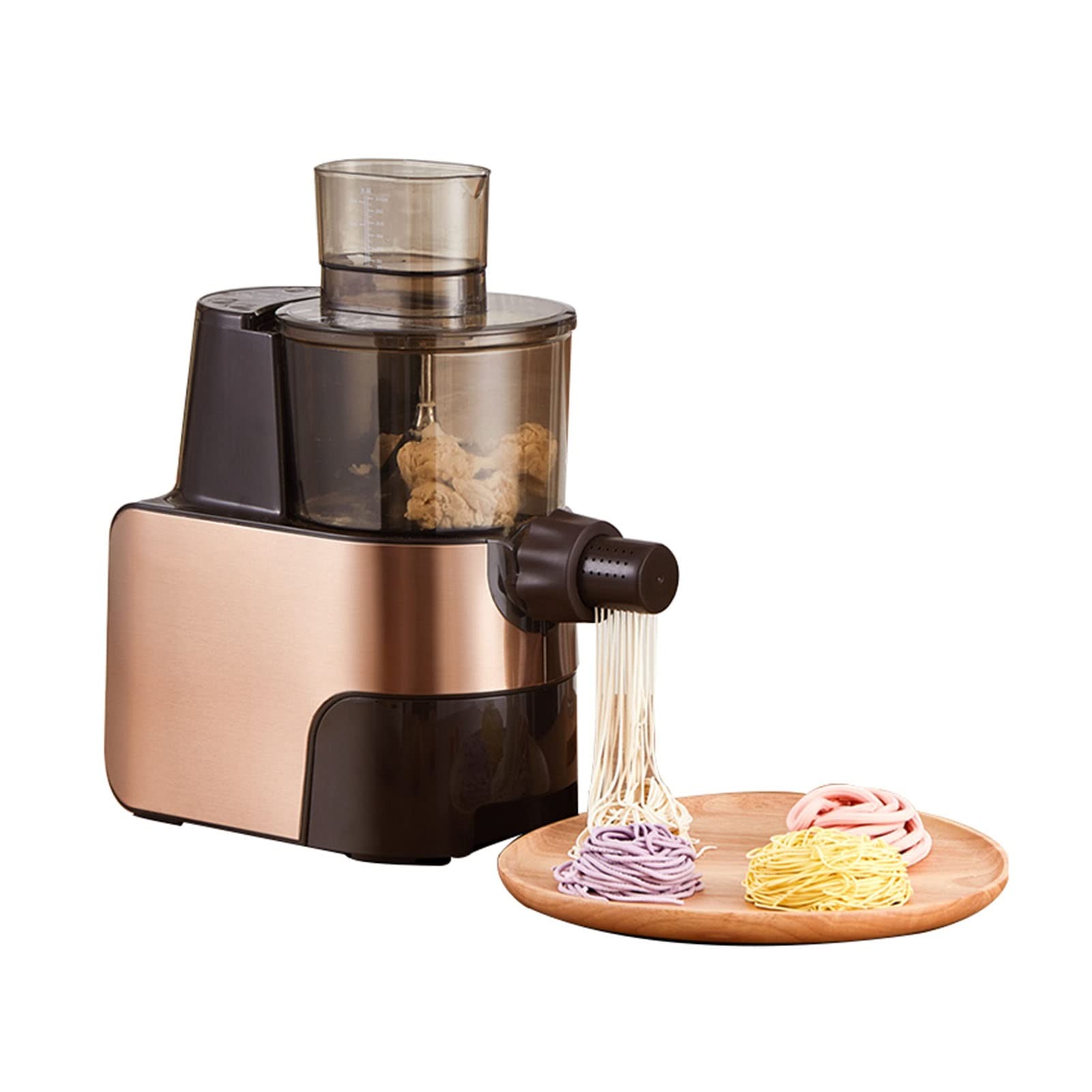Electric Pasta Maker Machine - Automatic 2-in-1 Noodle & Dough Kneader with 9 Pasta Shapes (Spaghetti, Fettuccine, Penne, Macaroni) | Purple | Perfect for Italian Cuisine, Home Cooking & Restaurant Use