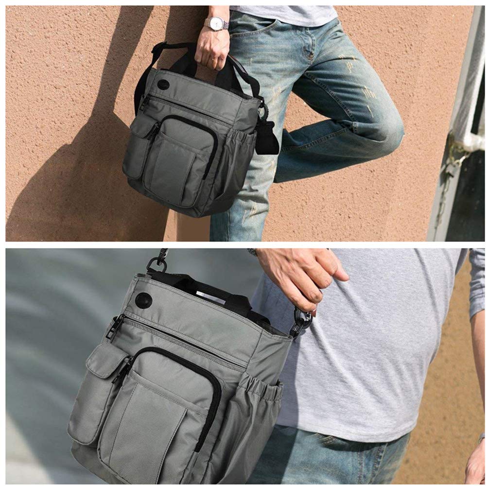 AlwaySky Nylon Crossbody Messenger Bag for Men & Women - Lightweight Waterproof Shoulder Bag with USB Charging Port, Laptop Compartment - Perfect for Travel, Work, School & Outdoor Activities