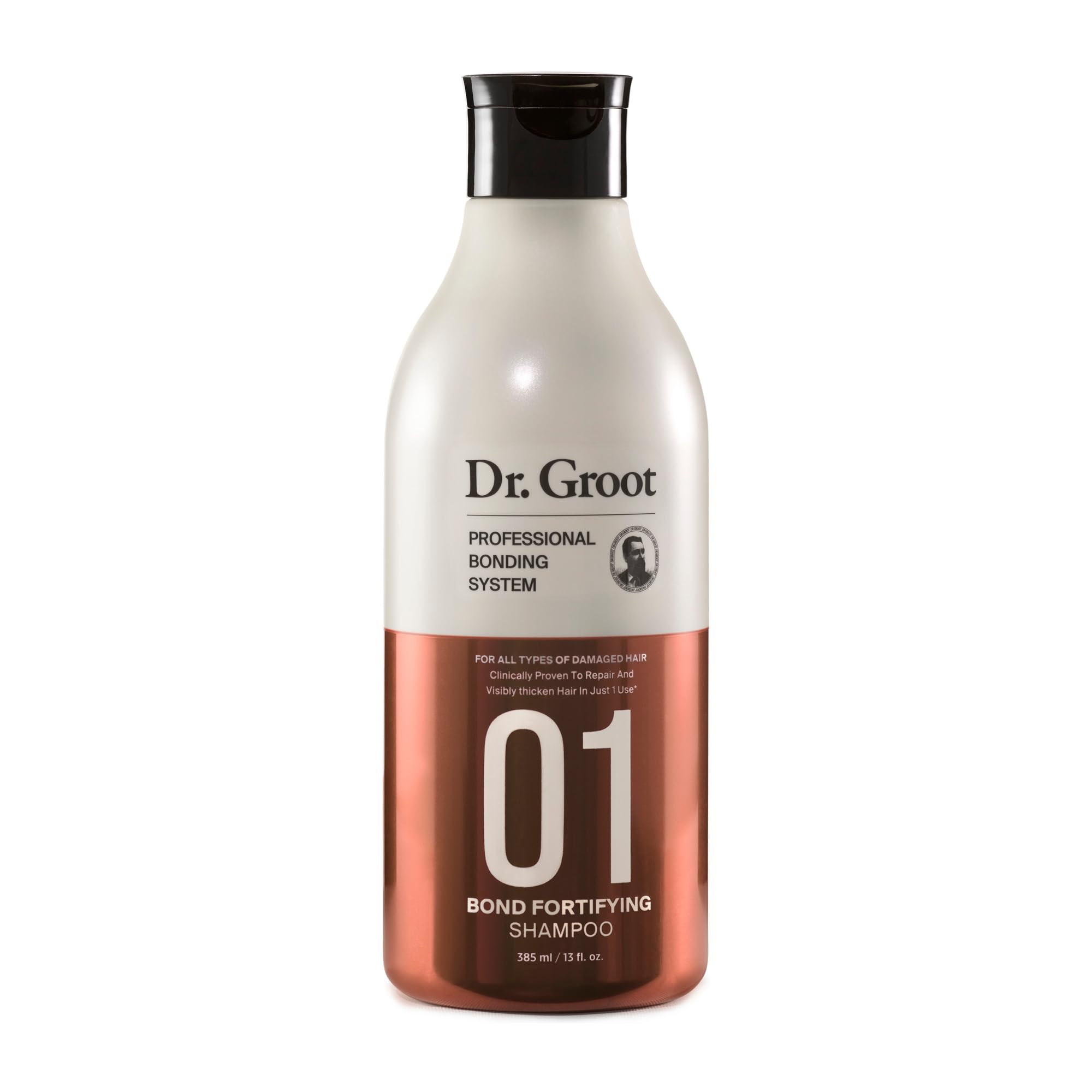 Dr. Groot Bond Fortifying Shampoo with Keratin & Silk Protein - Clinically Proven Hair Repair Treatment for Dry, Thin, Damaged Hair - Korean Professional Bonding System for Stronger, Thicker Glass Hair - Perfect for Daily Hair Care & Salon-Quality Results at Home