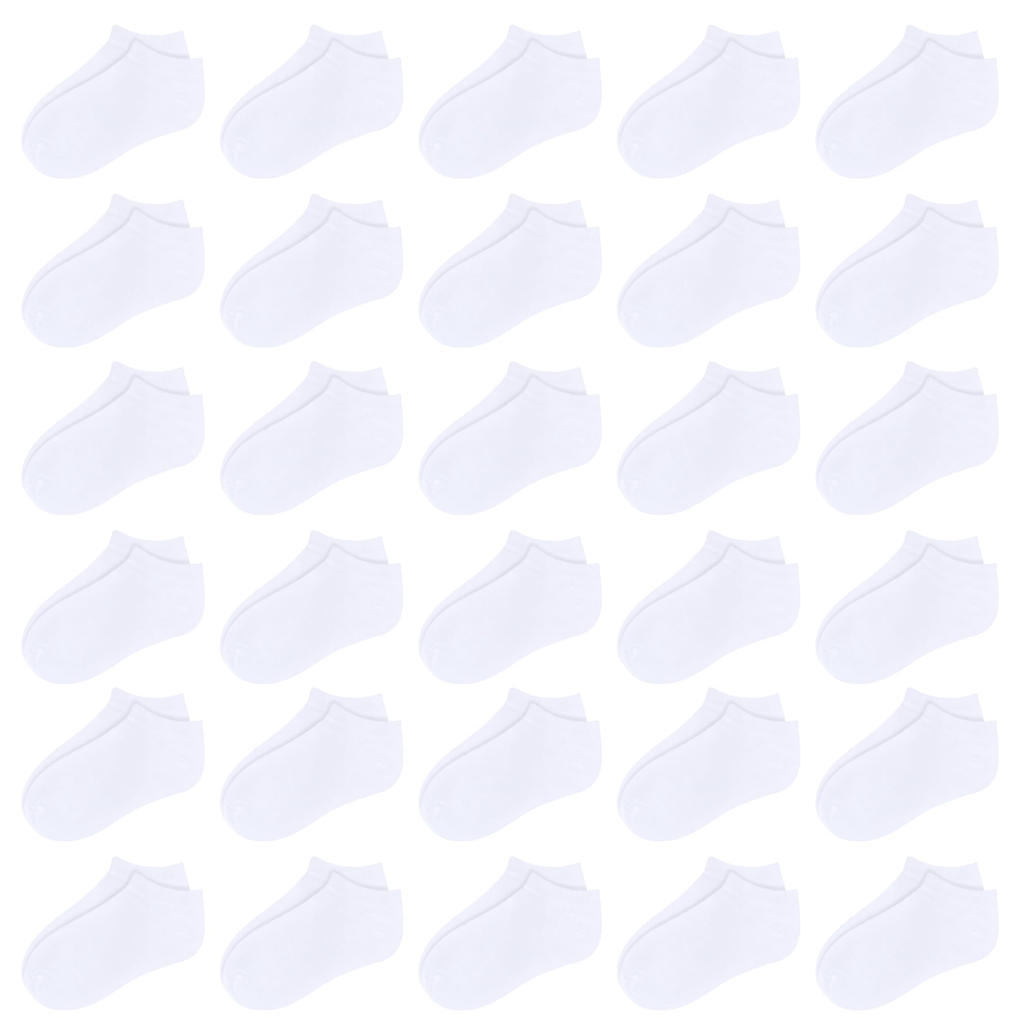 30 Pairs Toddler Socks for Boys & Girls 1-14 Years - Soft No Show Ankle Socks Set - Perfect for School, Play & Everyday Comfort (Baby & Kids Low Cut Socks)
